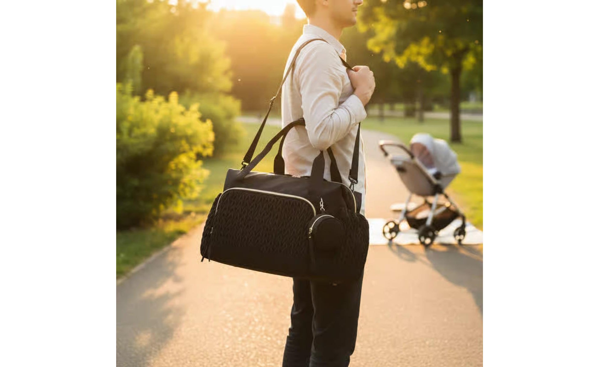 Baby Bag with Pacifier Case Multiple Pockets Maternity Hospital Bag Portable