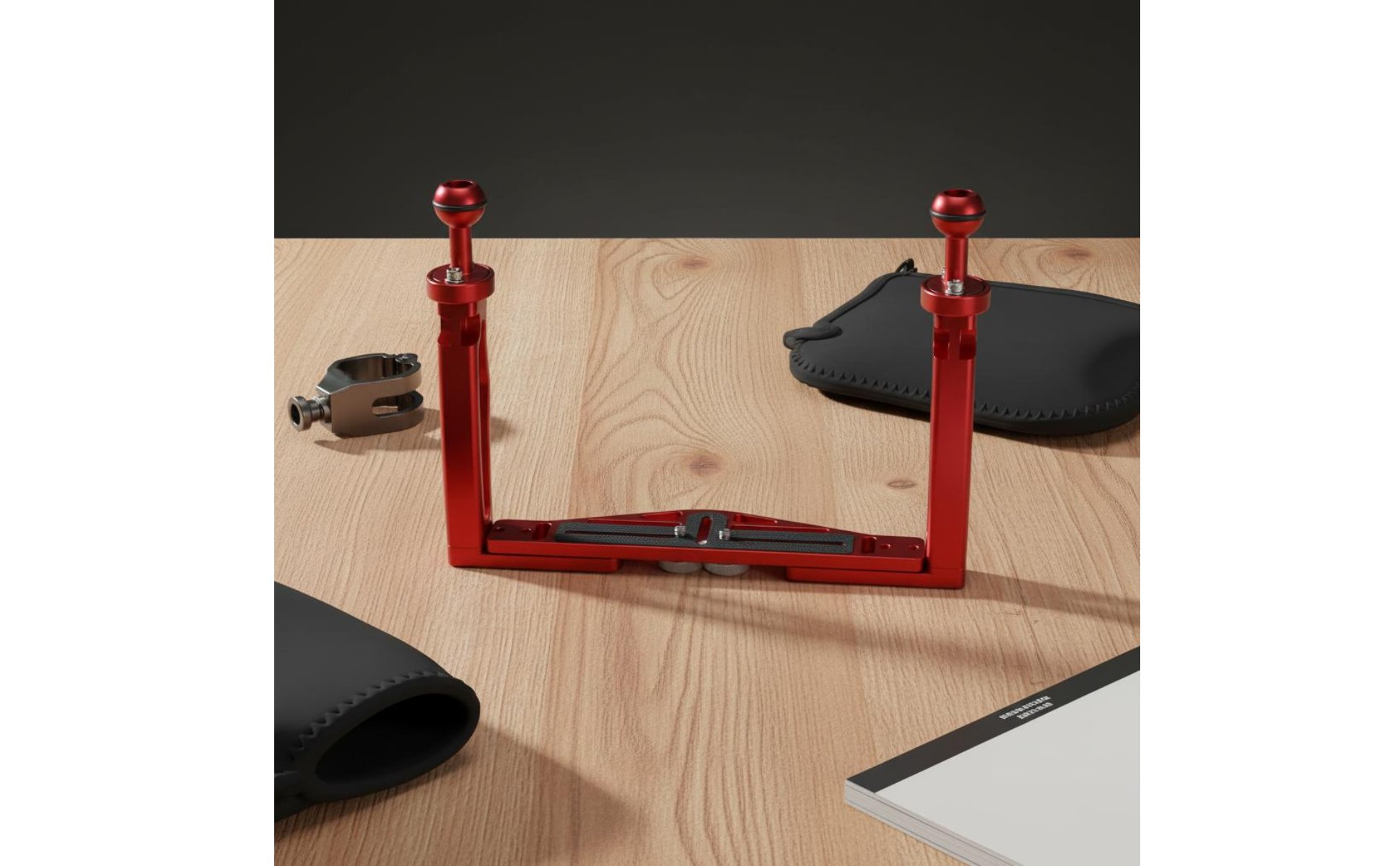 Double Handle Camera Tray Anti-Slip Underwater Camera Handle Tray Waterproof