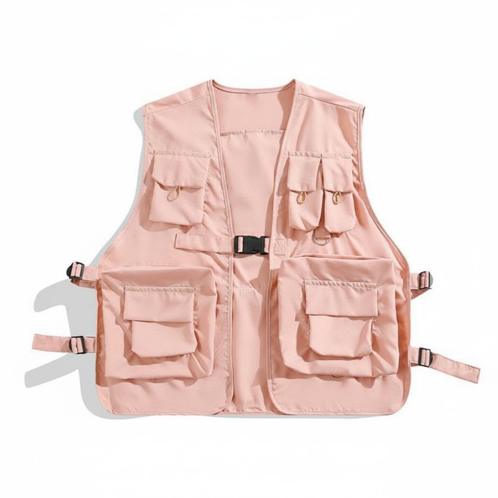 Black Utility Vest Streetwear & Design Apparel Long-Lasting for Men's, Women