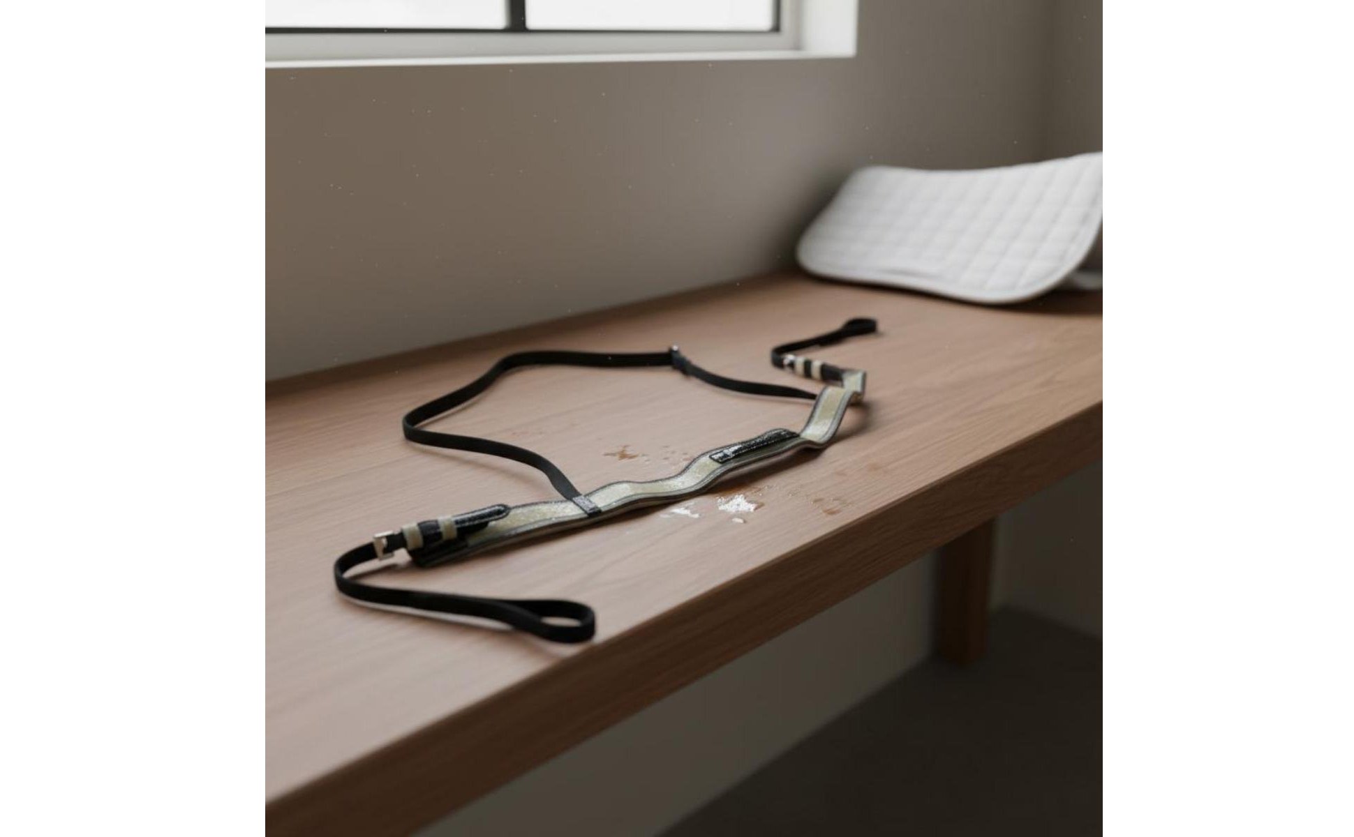 Sangle de Poitrail Imperméable Collier de Poitrail Cuir Verni