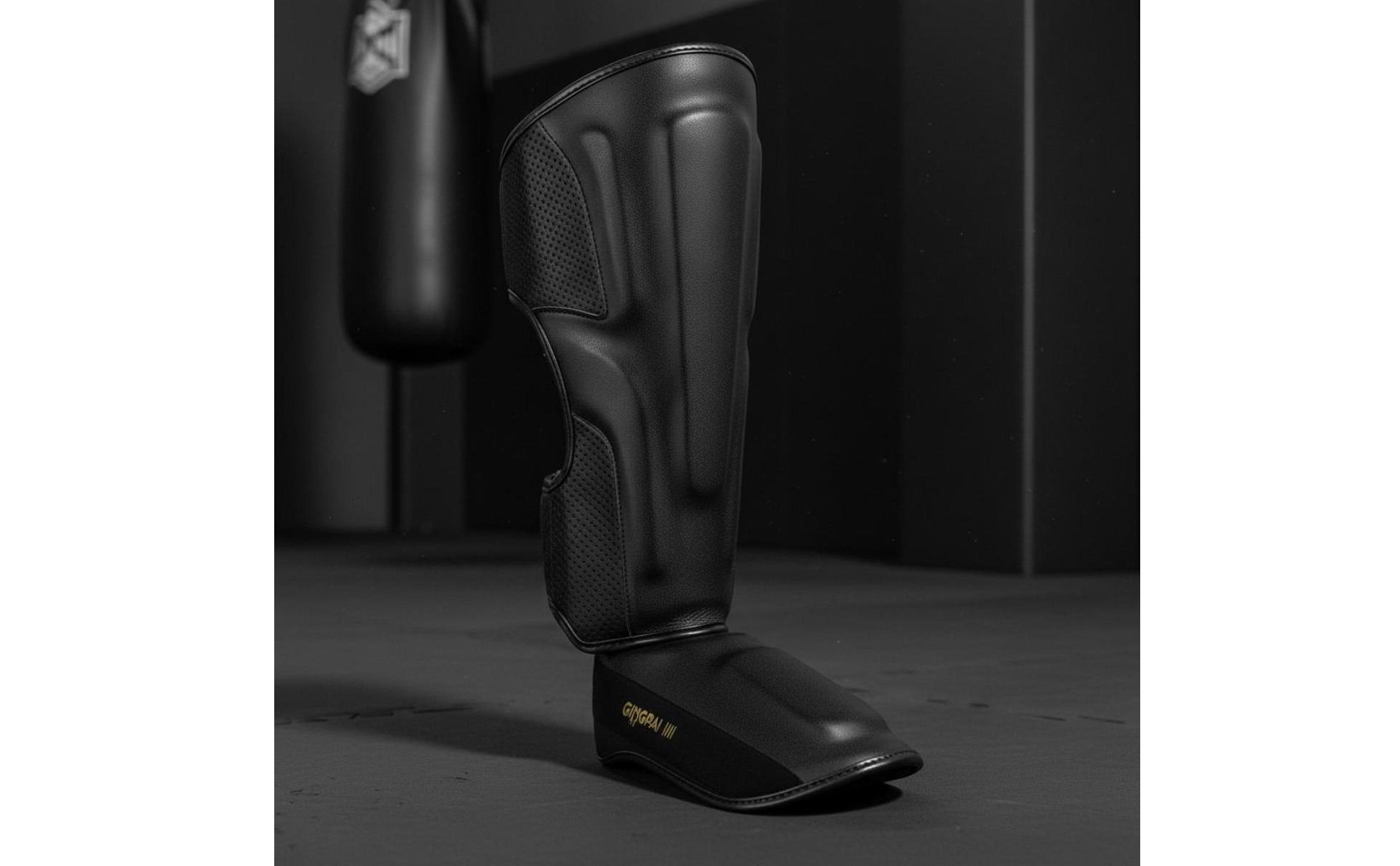 Shin Guards with Instep Guard Thickened Padding Muay Thai Leg Guards Faux Leather Shin and Instep Guard for Adults, Fighters, Training, Sparring, Competition