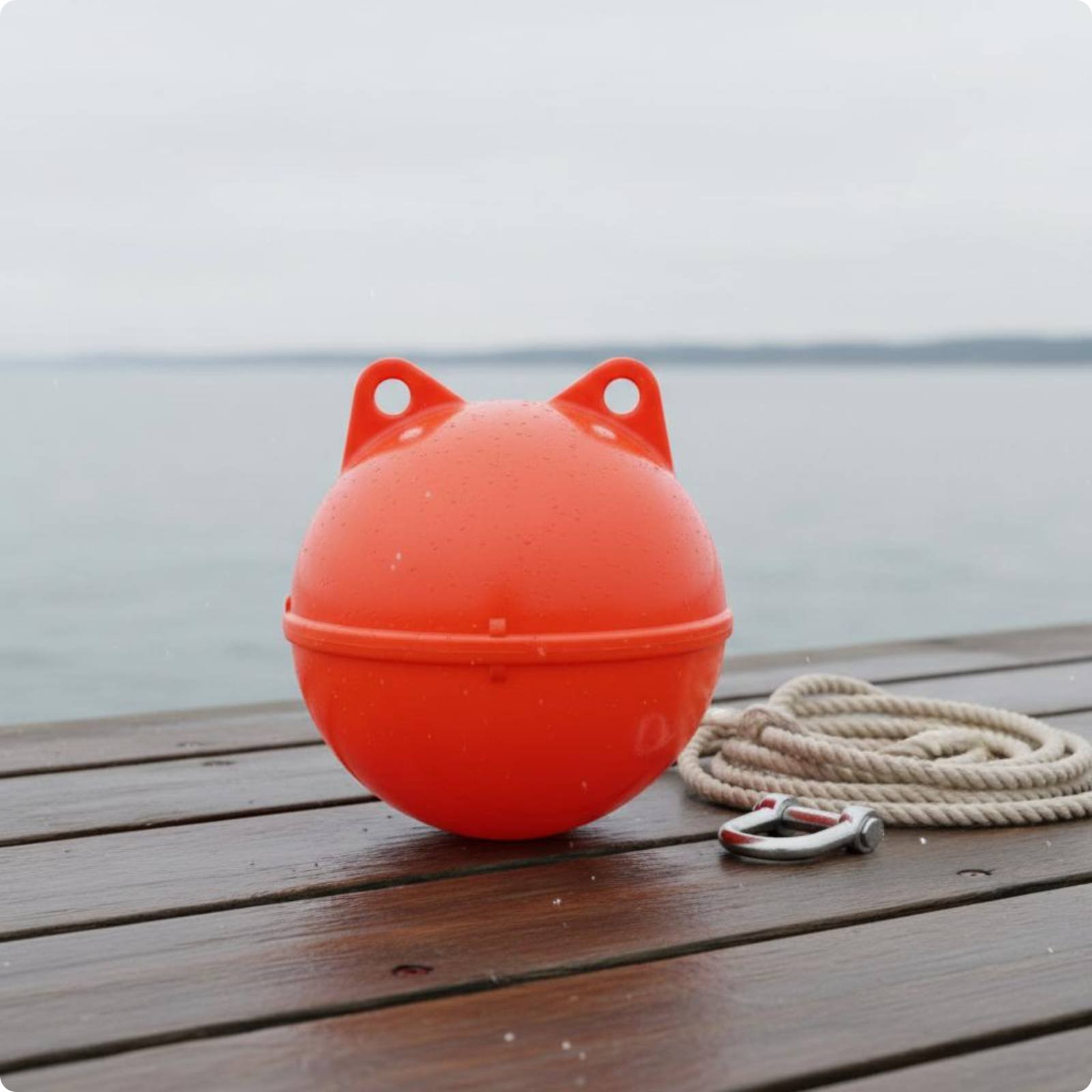 Double Ear Buoyant Sphere Ball Hollow Plastic Buoyant Sphere Easy to Install