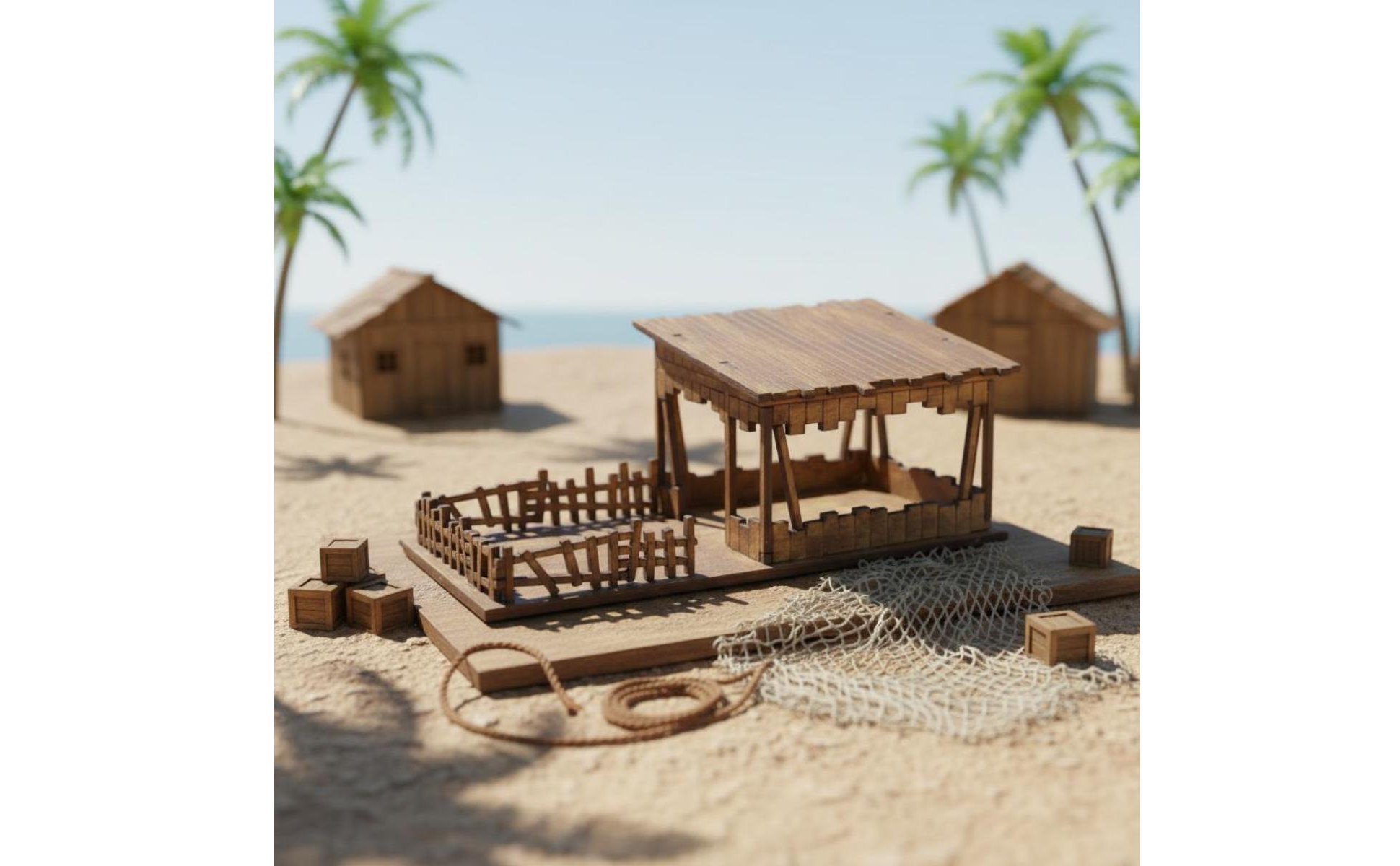 3D Building Kit 1:72 Scale Architectural Miniature DIY Assembly for Hobbyists