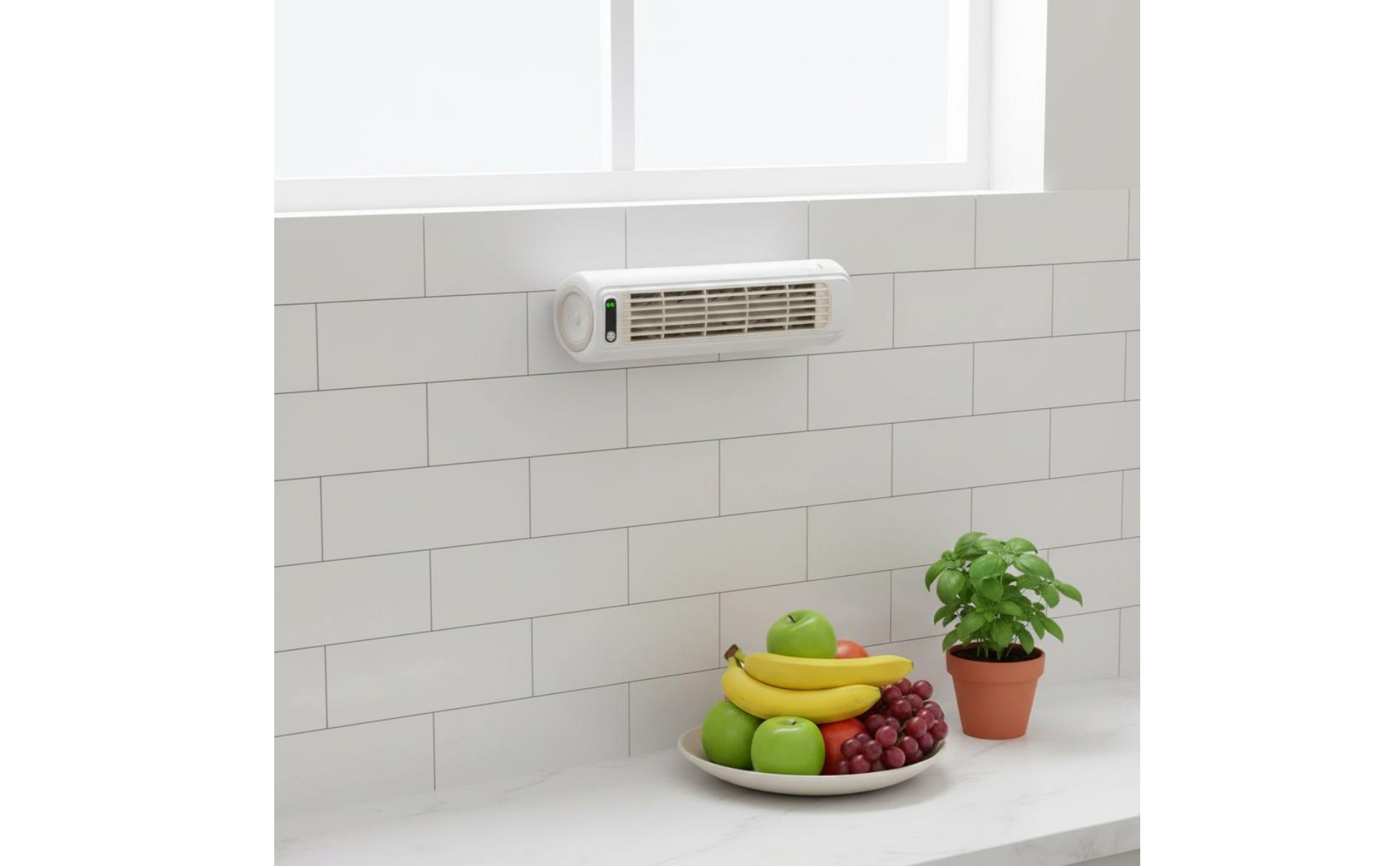 Wall Simple Setup Install Silent Wall-Mounted Fan Cord-Powered Air Appliance for Washroom