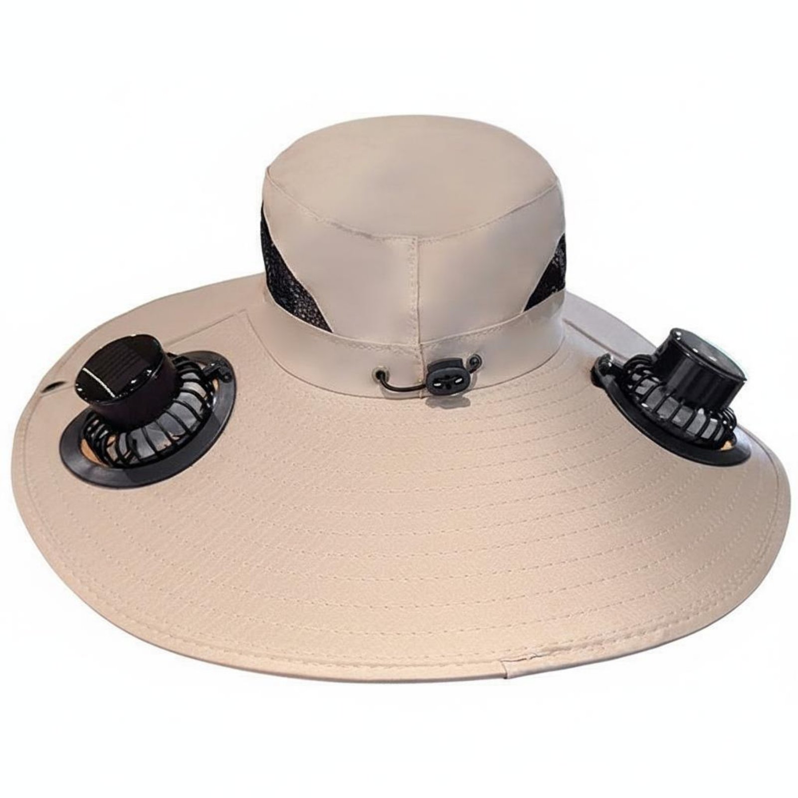 Solar Fan Hat USB Charging Solar Powered Wide-Brim Hat Double Power for Anglers