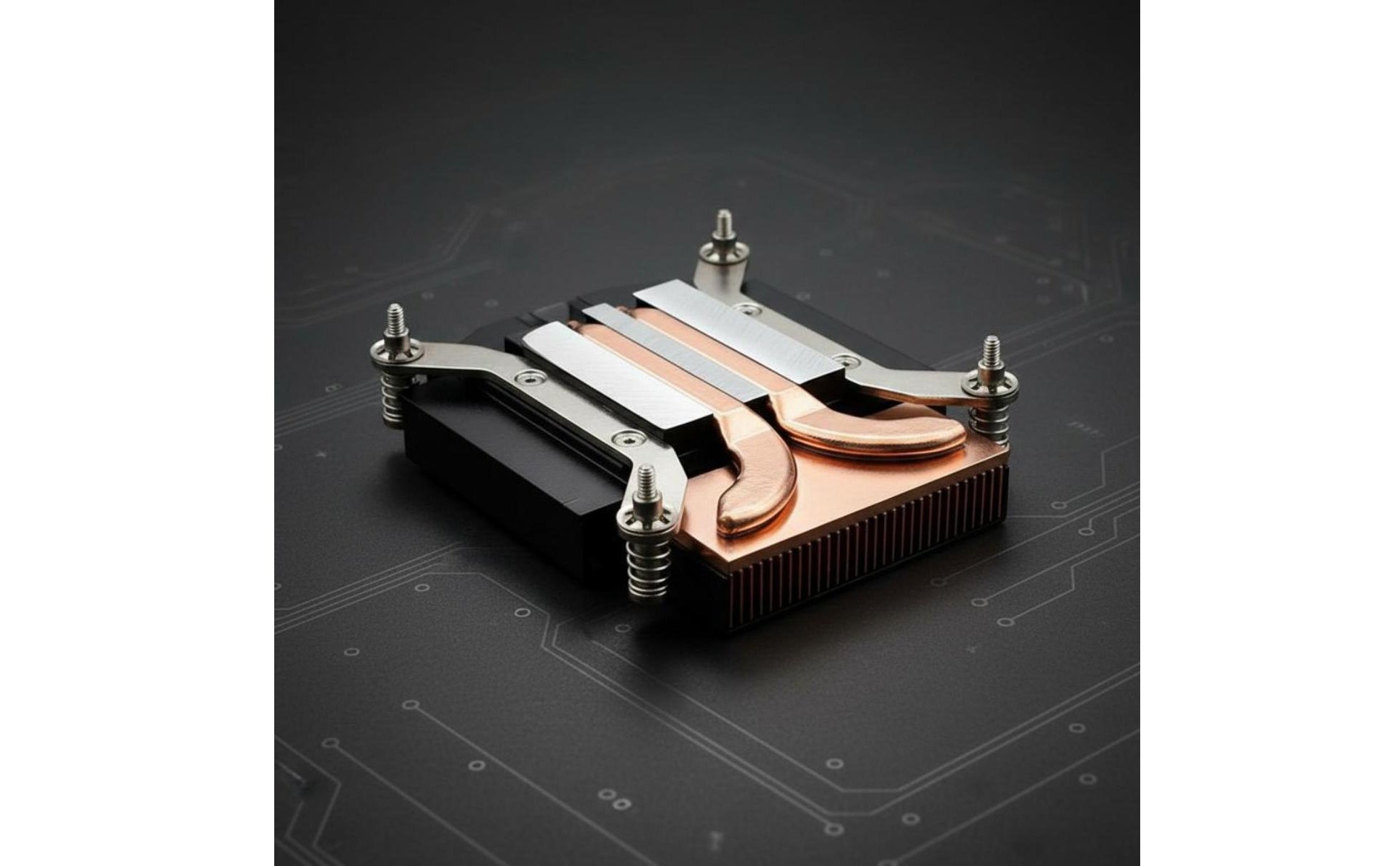 1U Copper Heat Pipe Cooler Ultra Thin ITX Processor Cooler Hushed Cooling