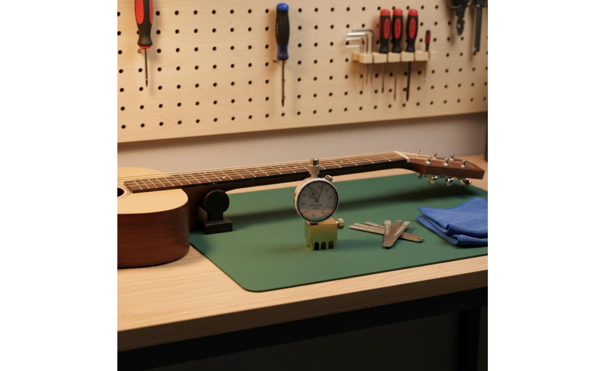 Guitar Action Gauge 0.01 Mm Precision Guitar String Height Ruler for Maintenance