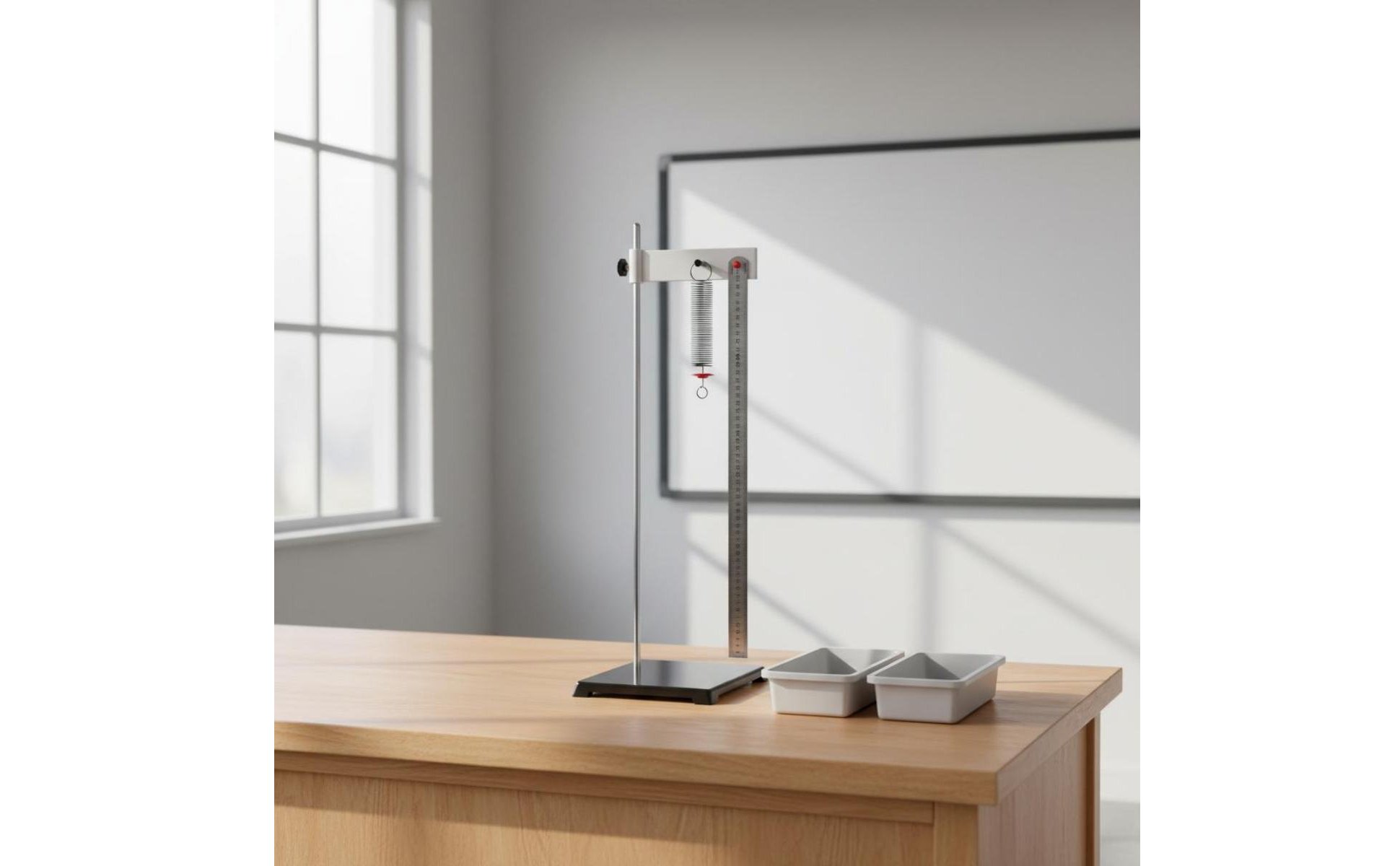 Hooke's Law Demonstration Stand Adjustable Null Point Coil Extension Tester