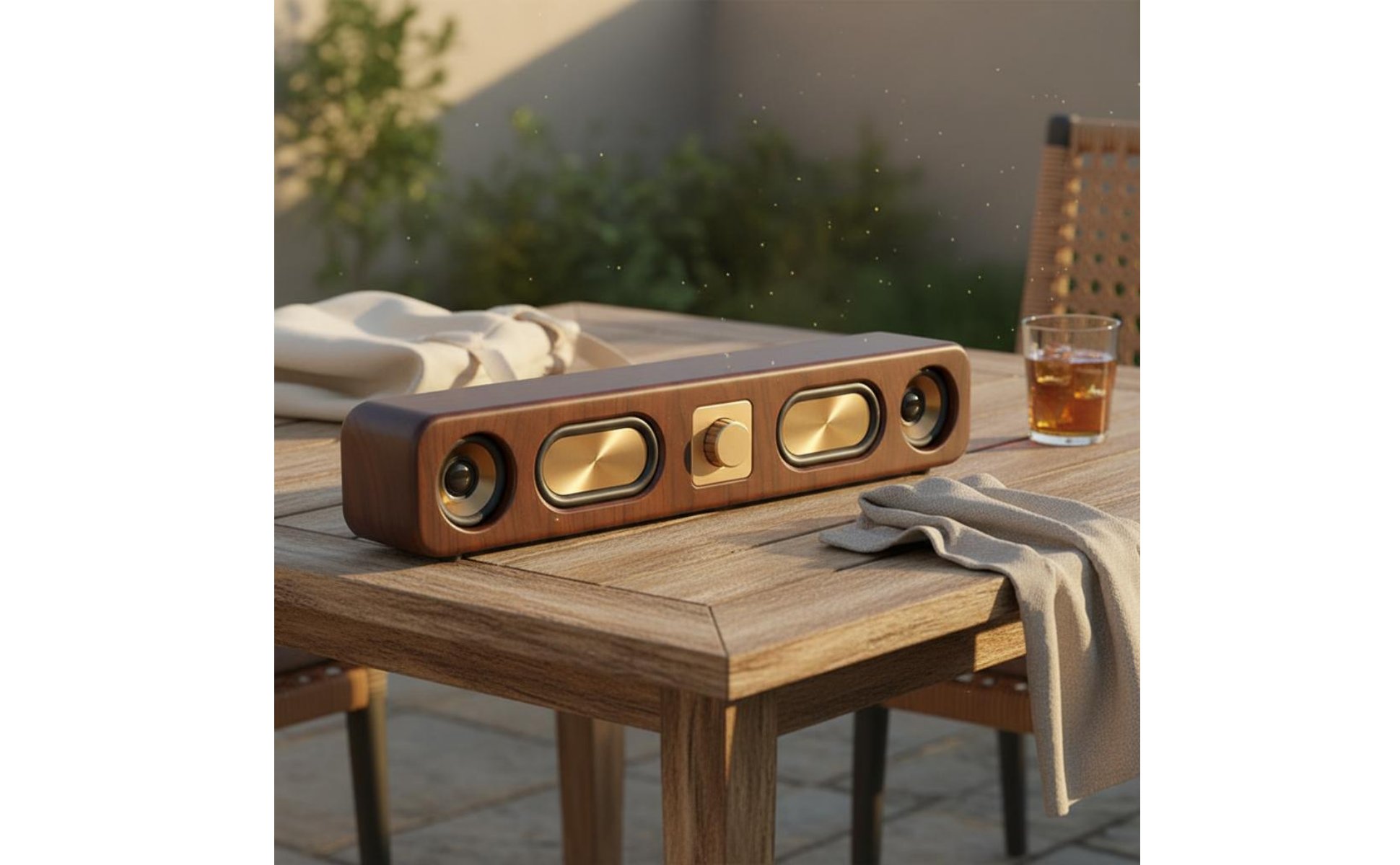 Retro Bluetooth Speaker Bass Boosted Vintage Wooden Speaker Aux Input for Office