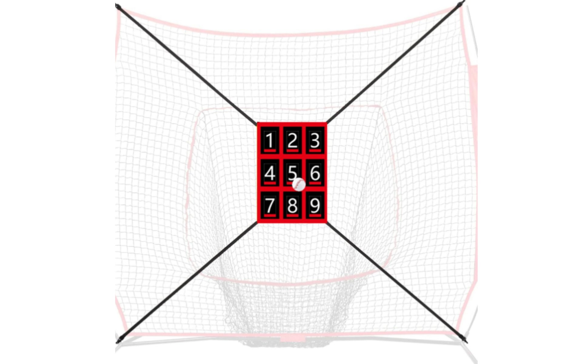 Baseball Hitting Target Net Adjustable Straps Hitting Zone Training Net