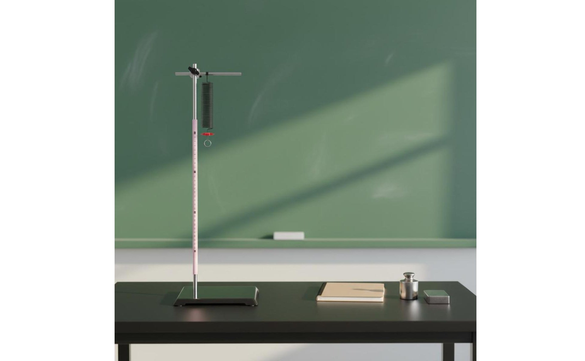 Hooke's Law Demonstration Stand Adjustable Null Point Coil Extension Tester