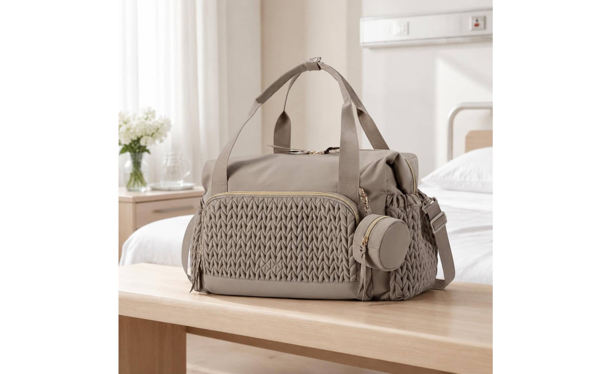 Baby Bag with Pacifier Case Multiple Pockets Maternity Hospital Bag Portable