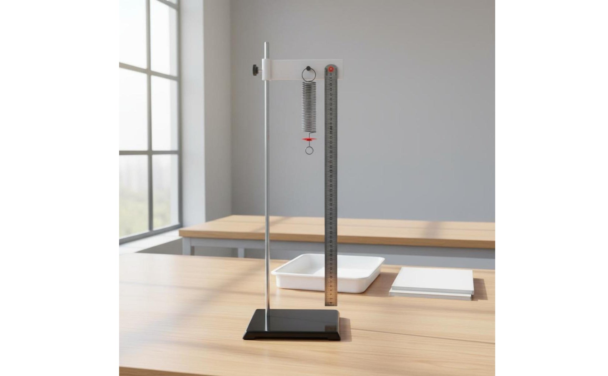 Hooke's Law Demonstration Stand Adjustable Null Point Coil Extension Tester