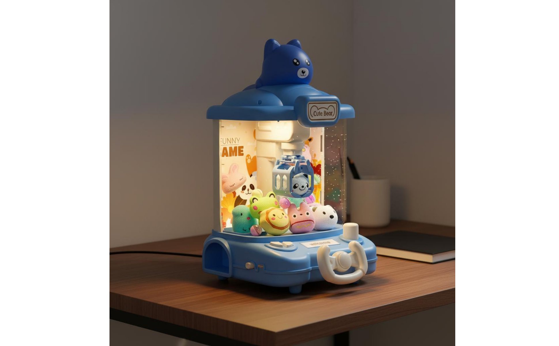 Mini Claw Machine Toy Birthday Gift Doll Machine Interactive Play for Bedroom