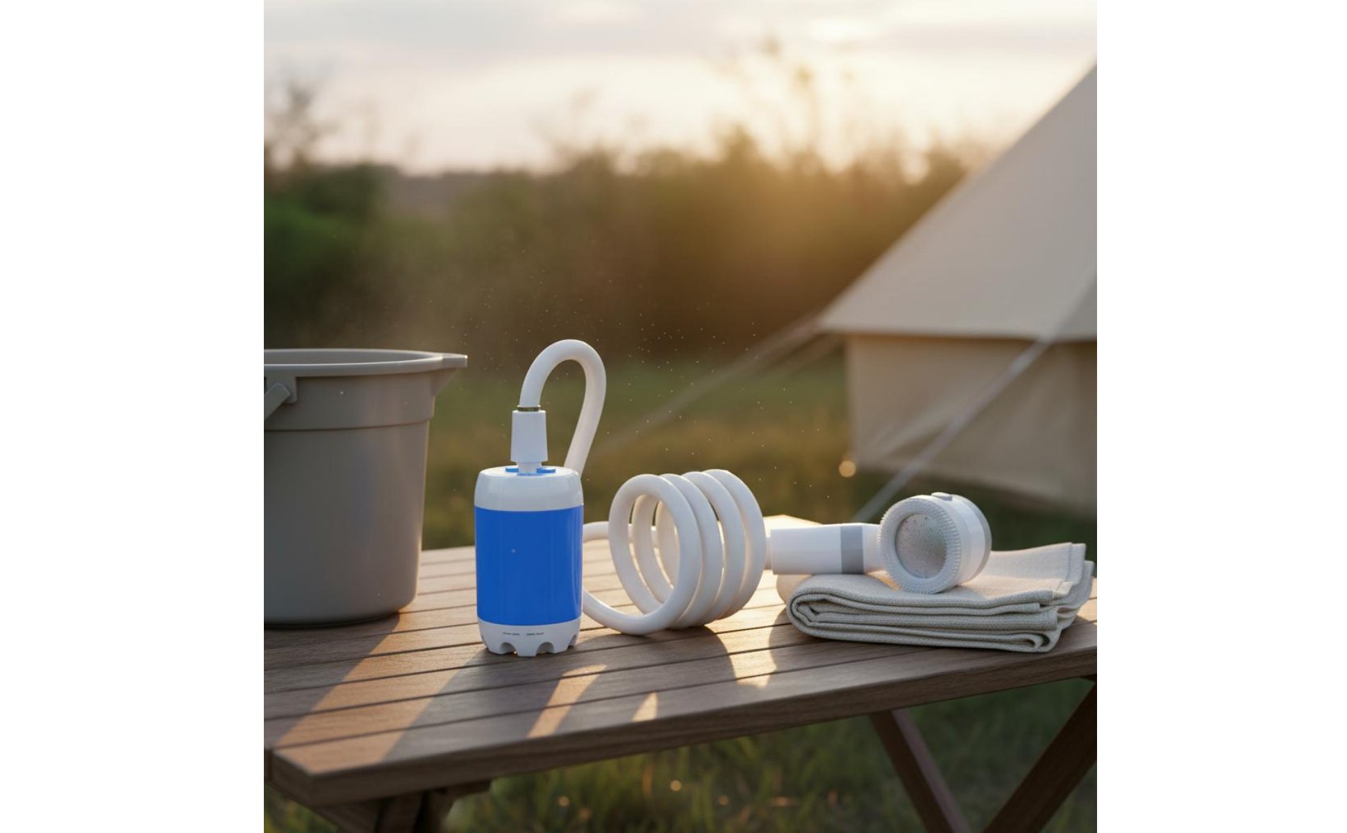 Battery Shower Pump Rechargeable Mobile Shower Head Easy to Install for Students
