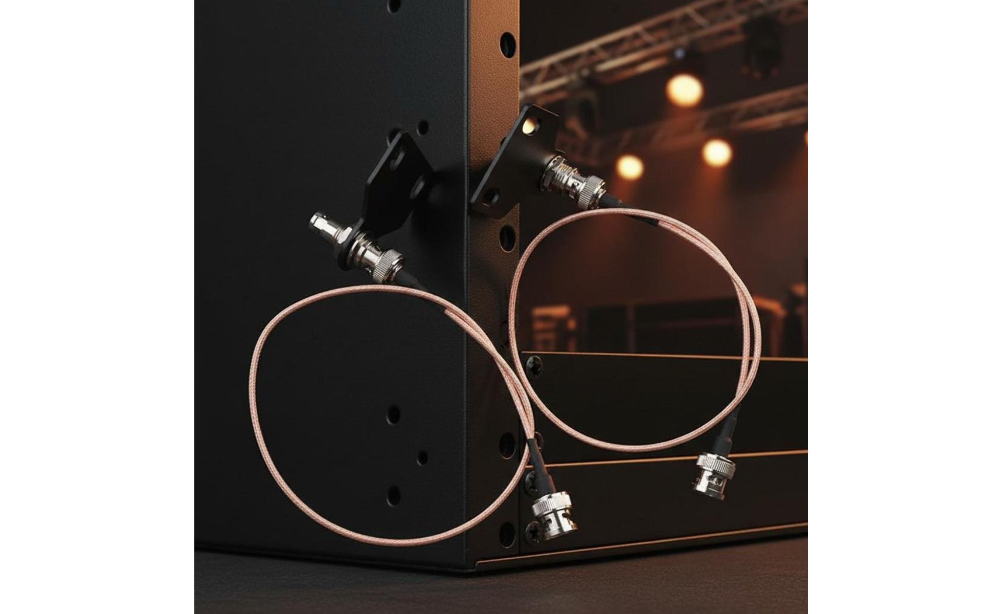 2 Pieces Cavo Prolunga Antenna BNC Metallo Nero Cavo Prolunga RG316 Fori Asolati