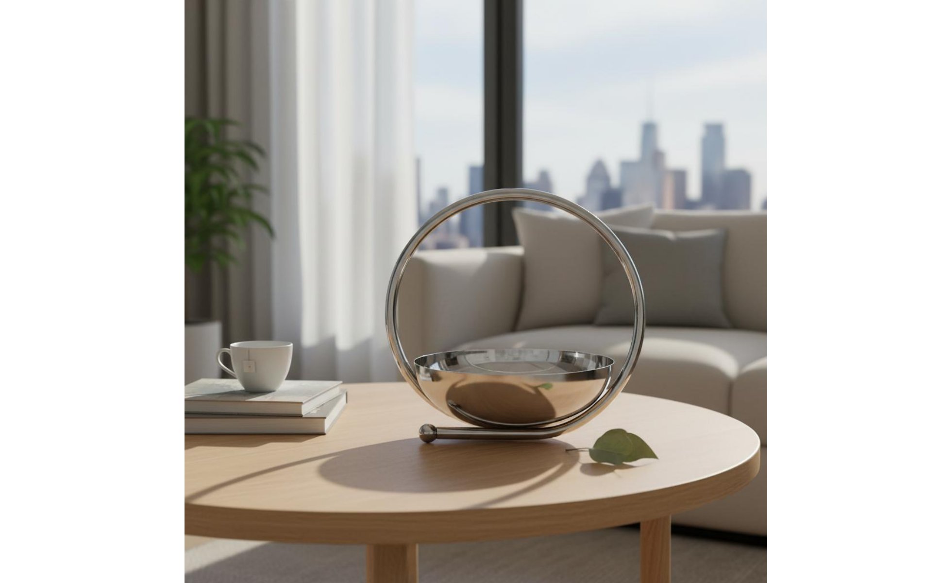 Round Mirror Tray Mirrored Finish Stainless Steel Tray Polished Surface