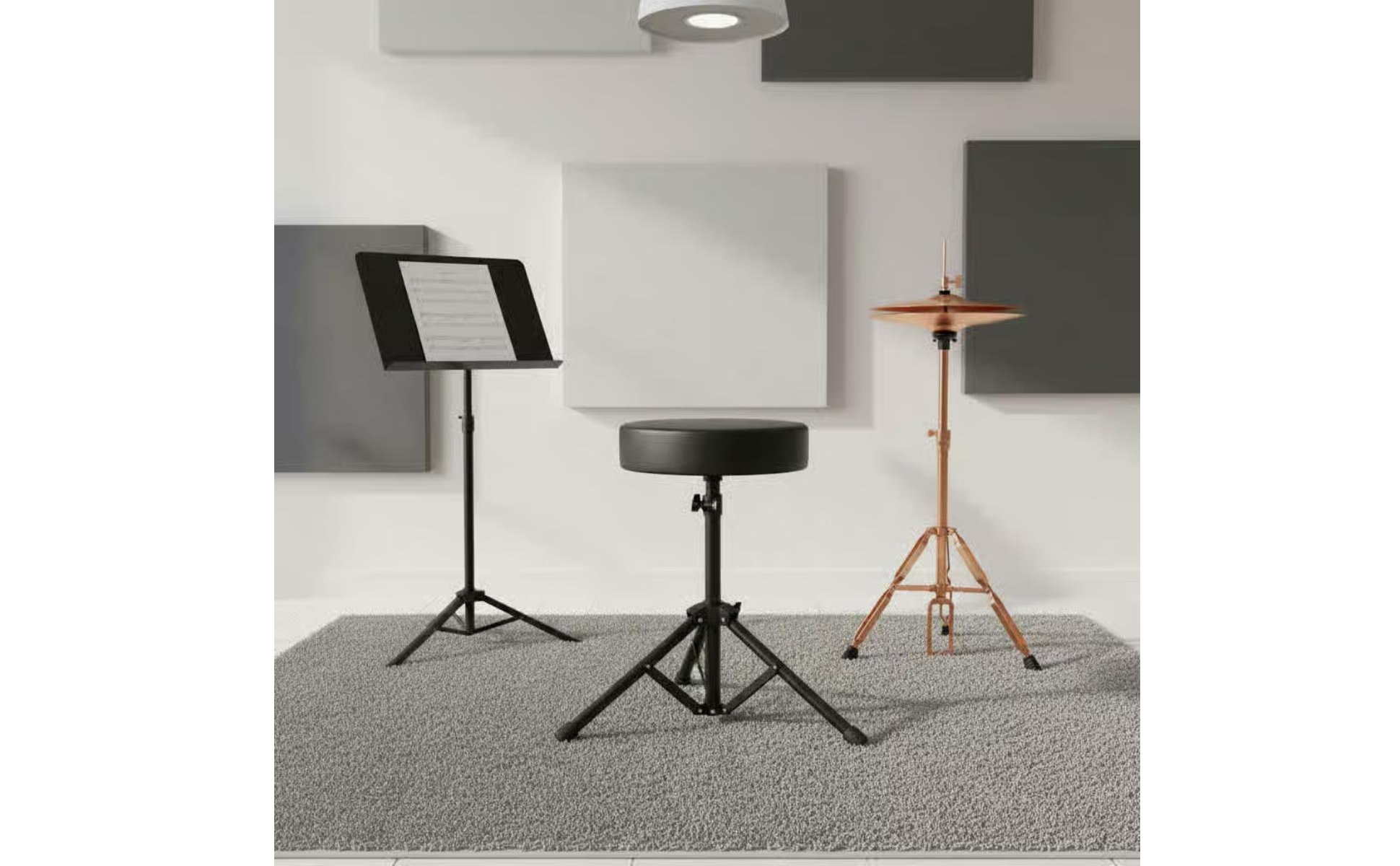 Electronic Drum Stool Rotatable Rotating Drum Seat Comfortable Cushion for Stage