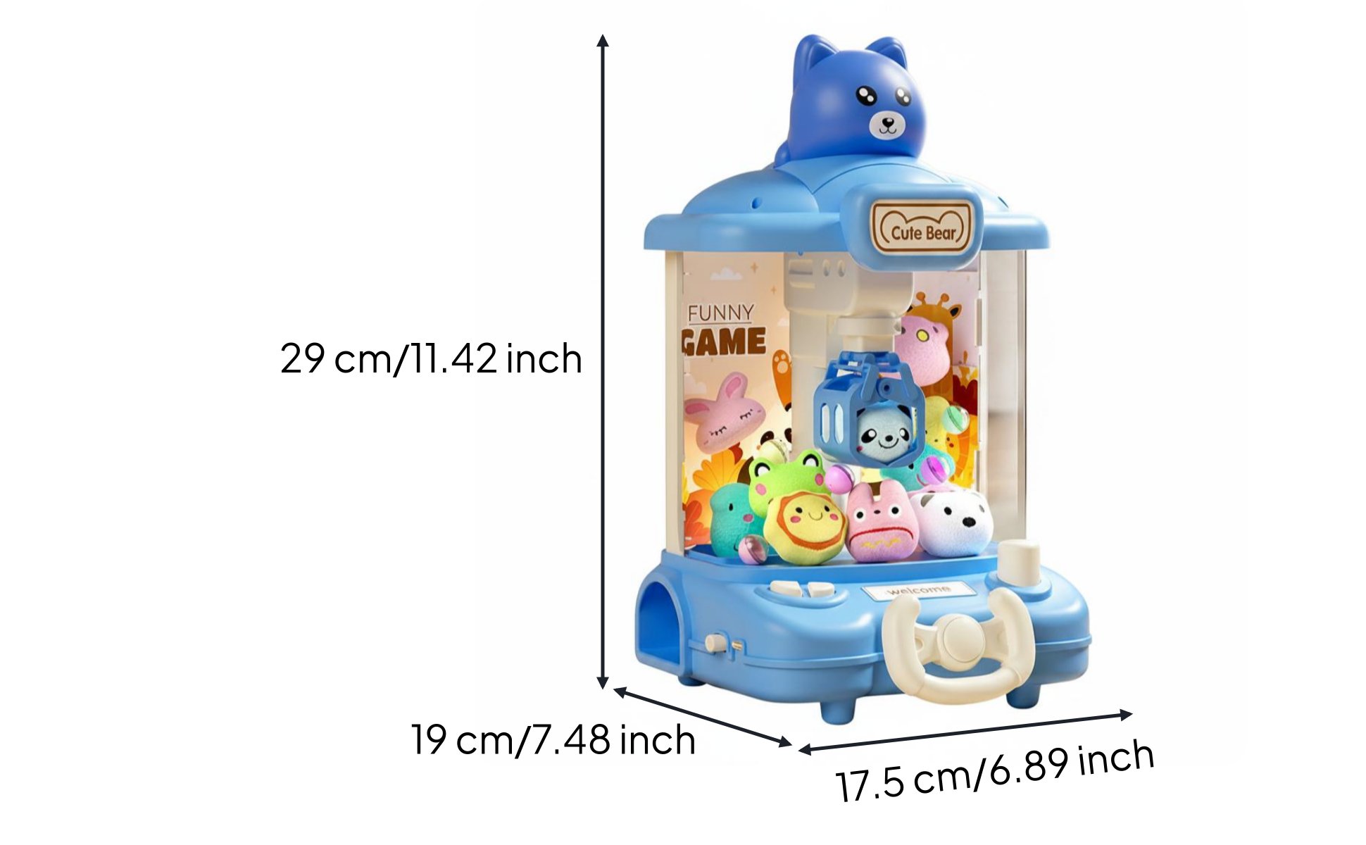 Mini Claw Machine Toy Birthday Gift Doll Machine Interactive Play for Bedroom