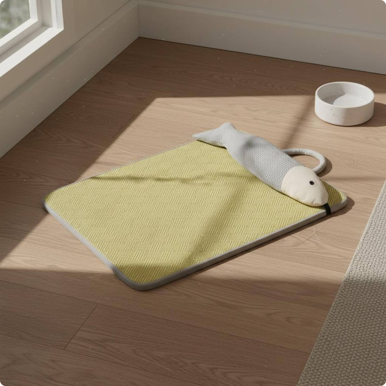 Dog Cooling Bed Fuzz-Resistant Cooling Pet Mat Breathable for Mid-Sized Dogs