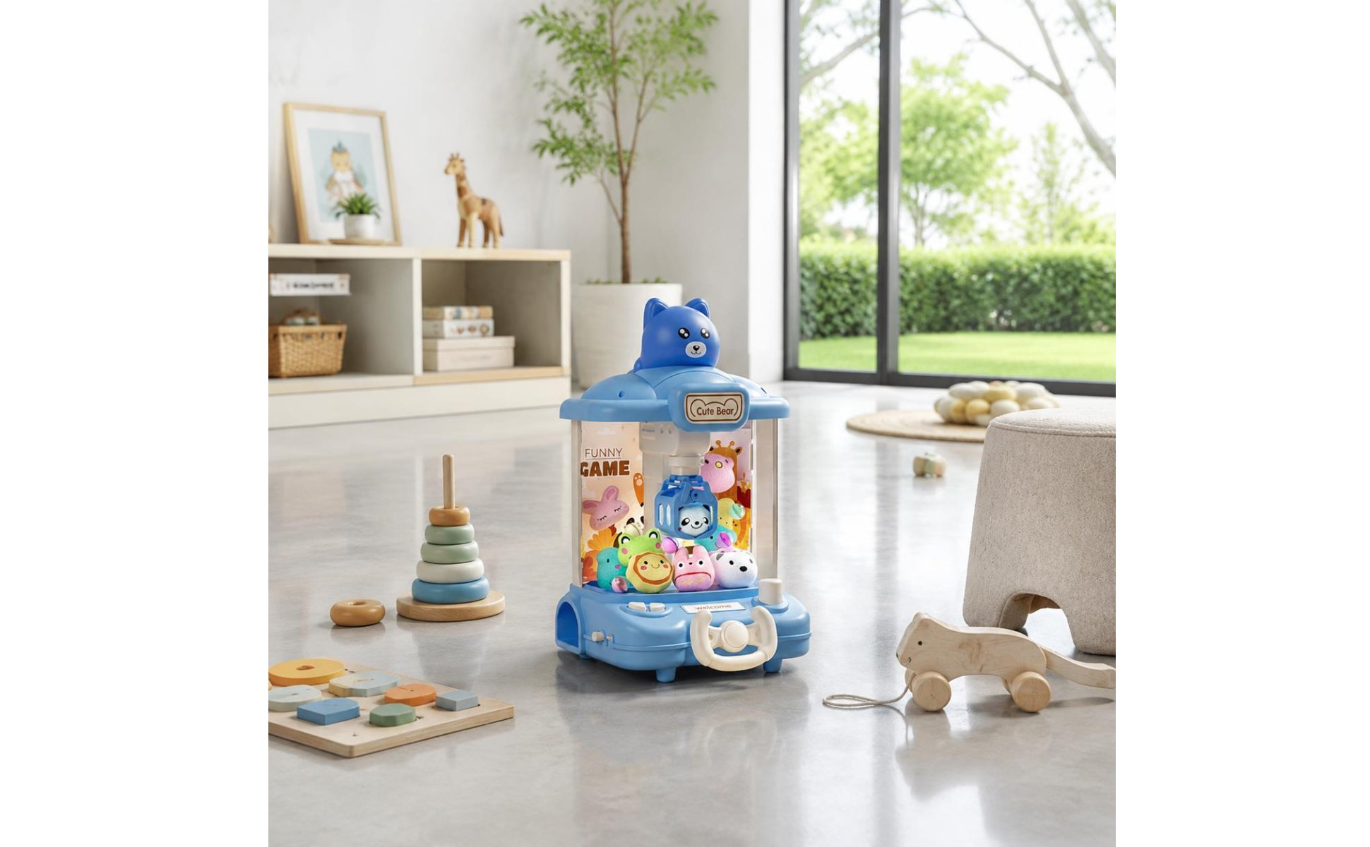 Mini Claw Machine Toy Birthday Gift Doll Machine Interactive Play for Bedroom