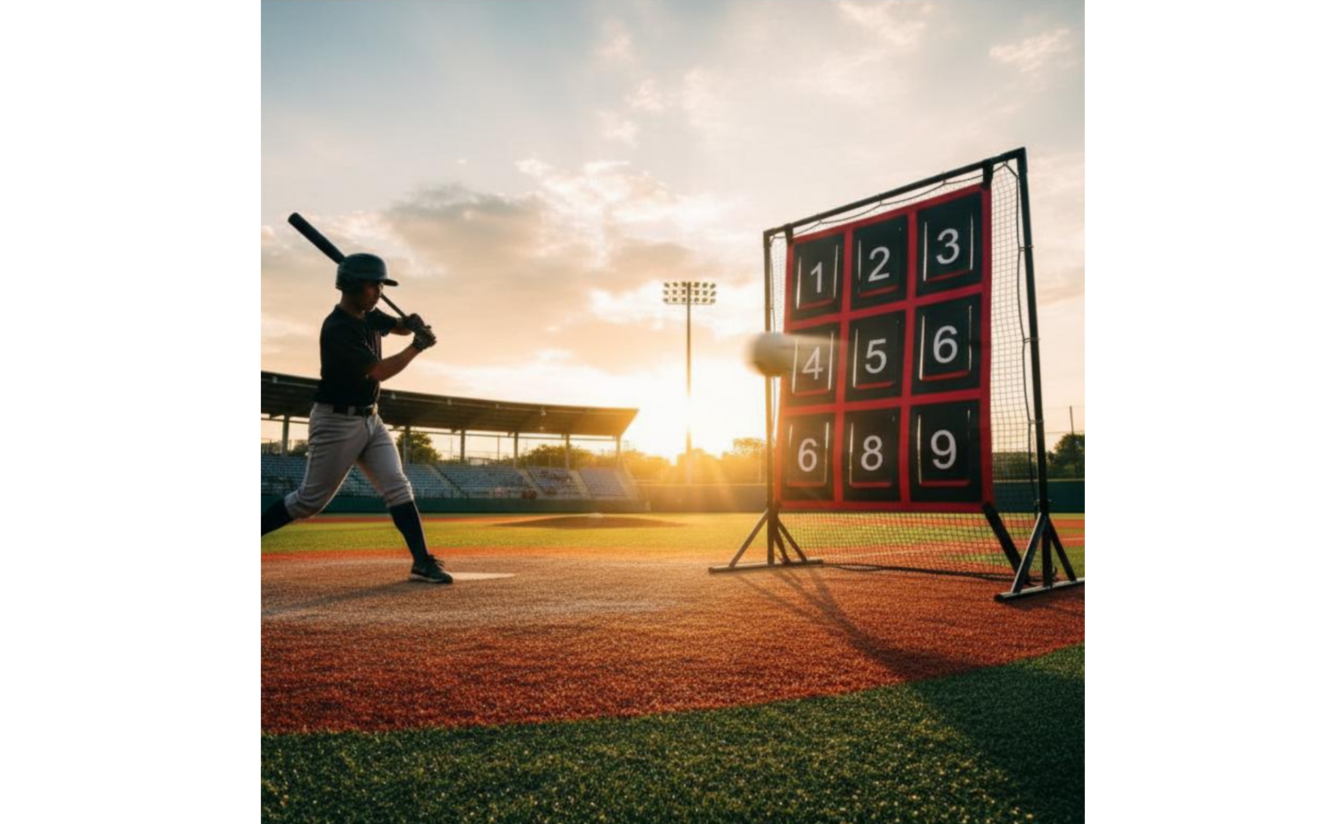 Nine Pocket Target Board Sturdy PVC Material Batting Practice Target
