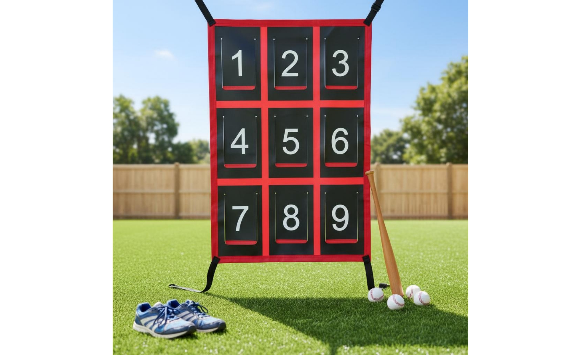 Nine Pocket Target Board Sturdy PVC Material Batting Practice Target