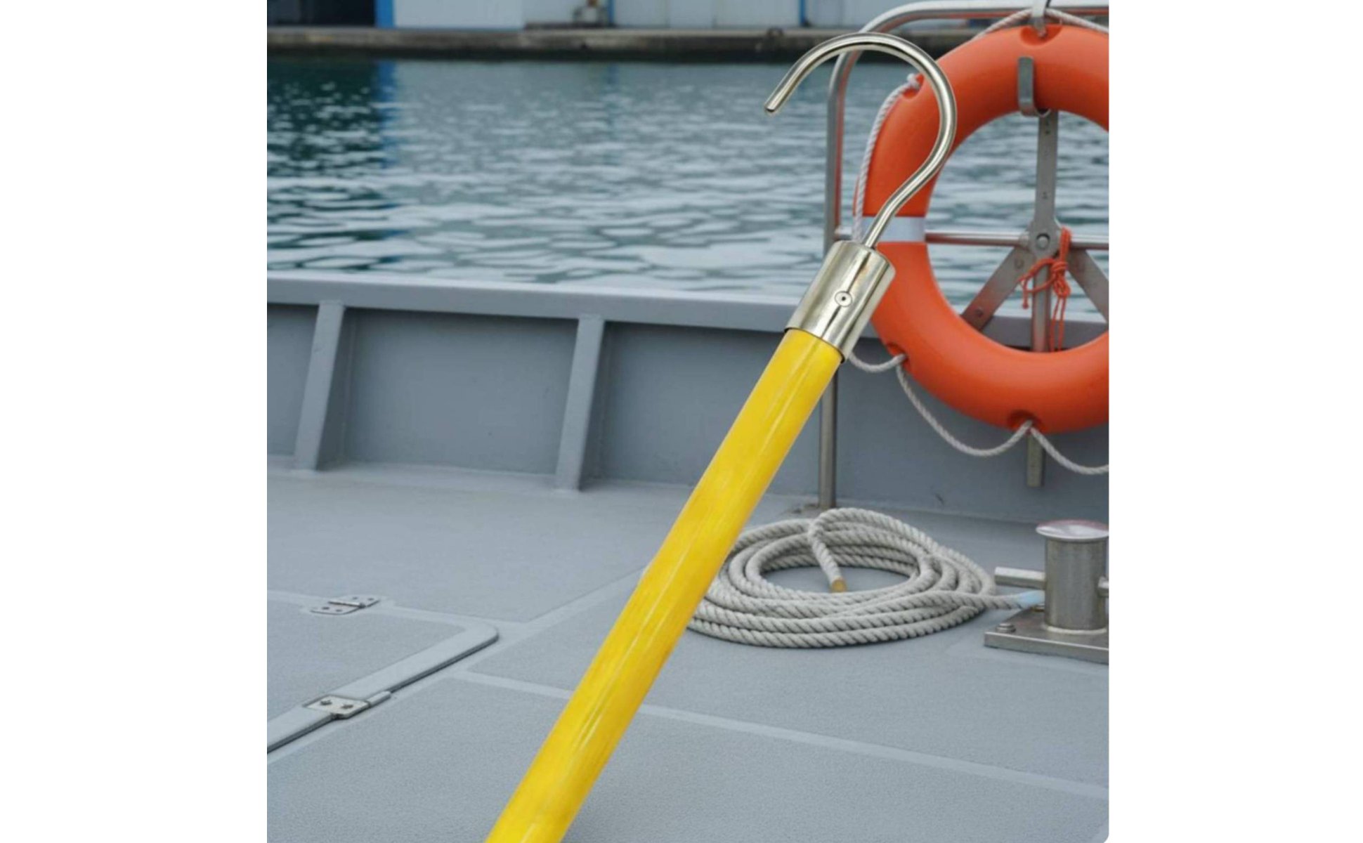 Boat Support Rod Rounded Stainless Steel Boat Hook Polished