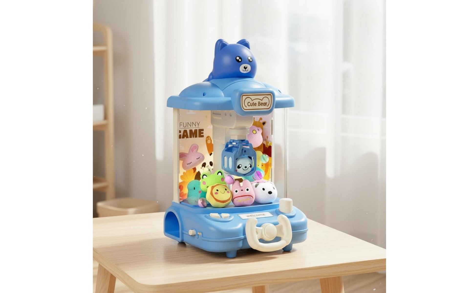 Mini Claw Machine Toy Birthday Gift Doll Machine Interactive Play for Bedroom
