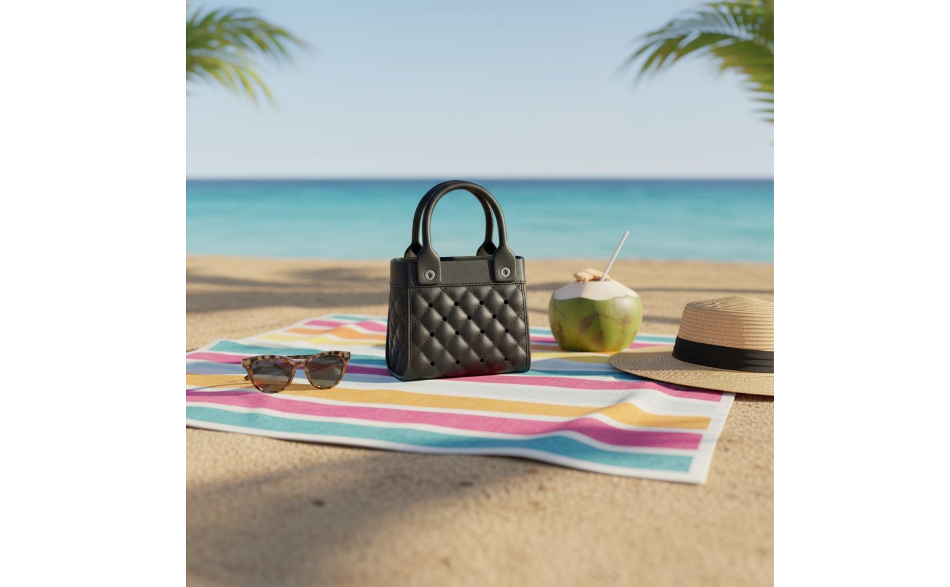 Quilted Tote Handbag Cutout Feature uncoveredTop Tote Handbag Reinforced Side
