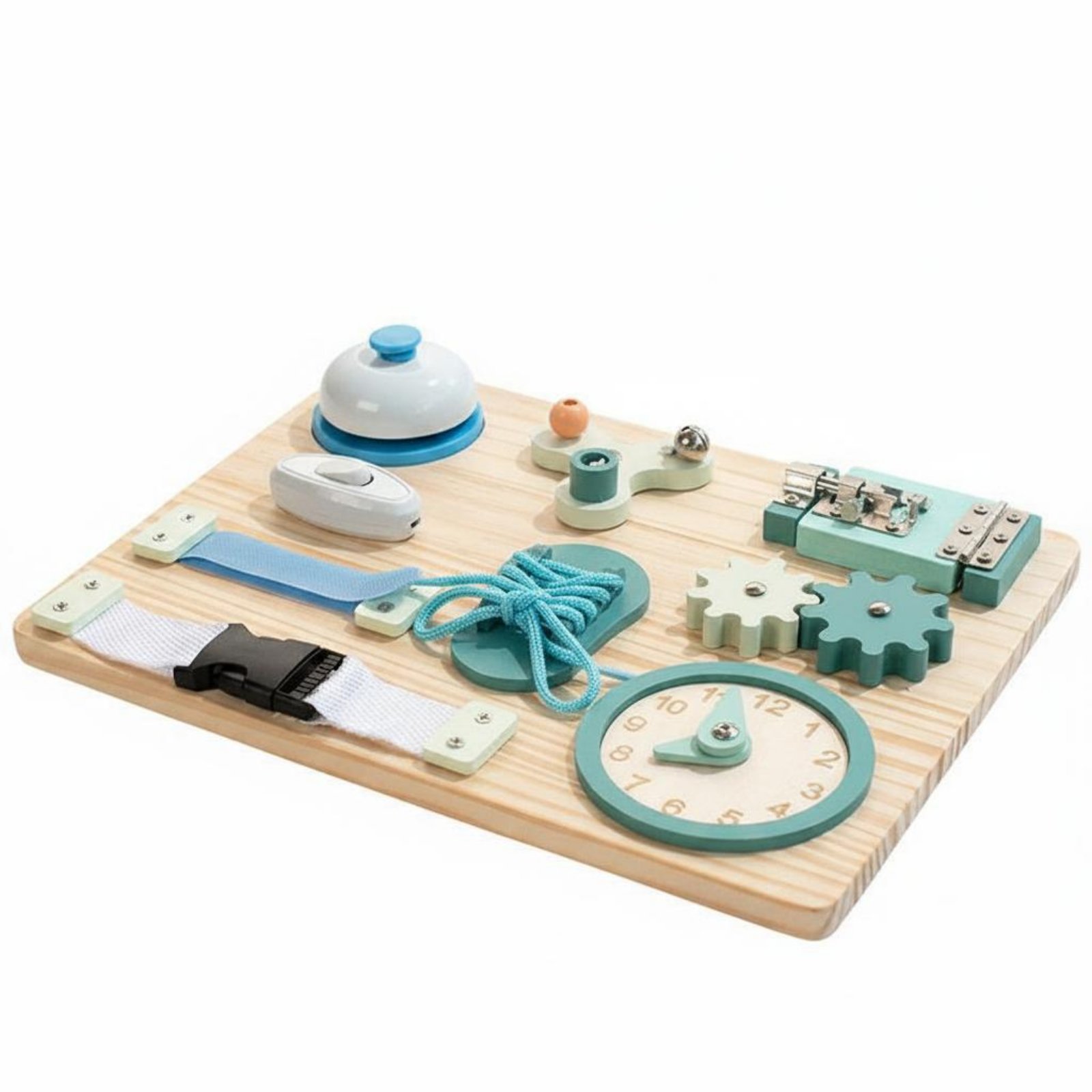 Educational Busy Board Color Recognition Wooden Busy Board Wood Learning Toy for Daycare