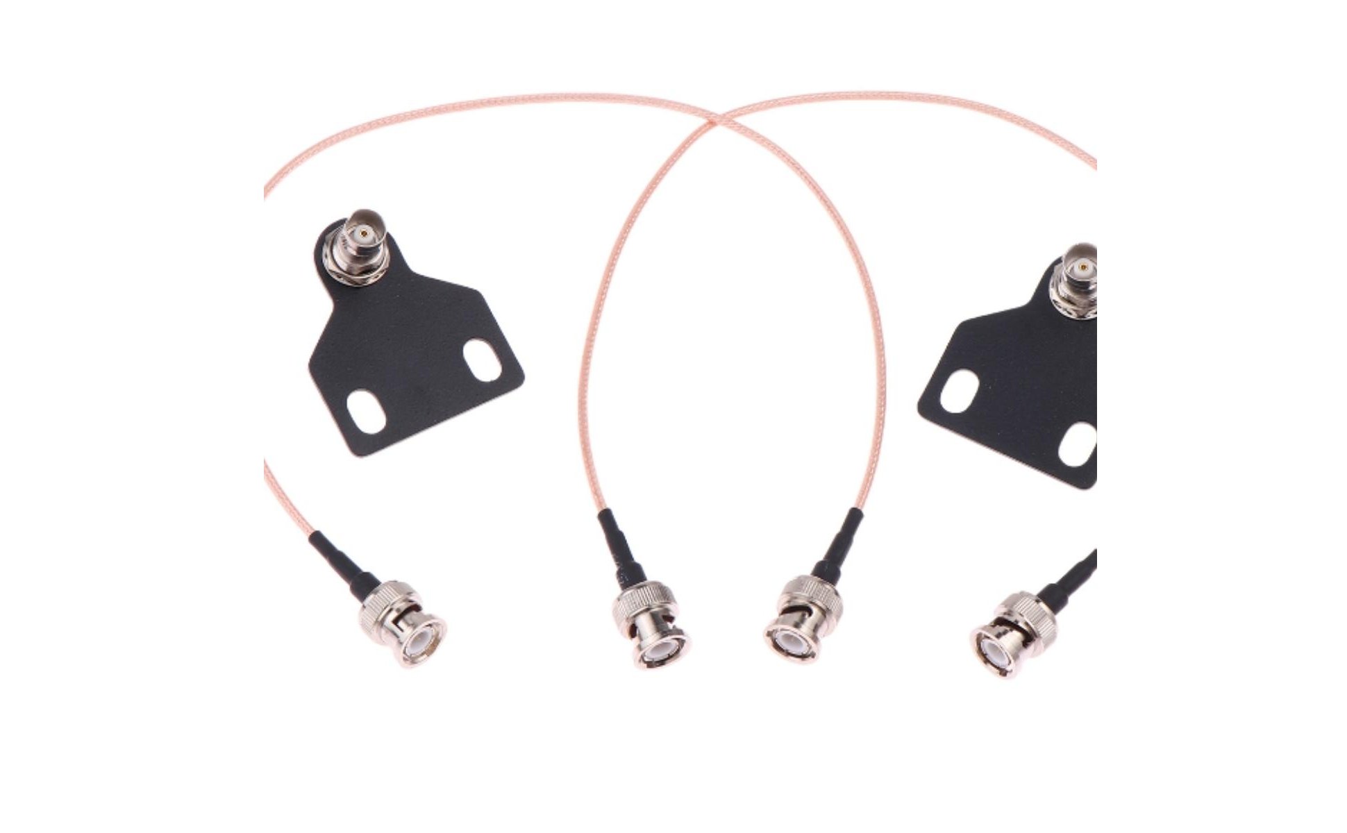 2 Pieces Cavo Prolunga Antenna BNC Metallo Nero Cavo Prolunga RG316 Fori Asolati
