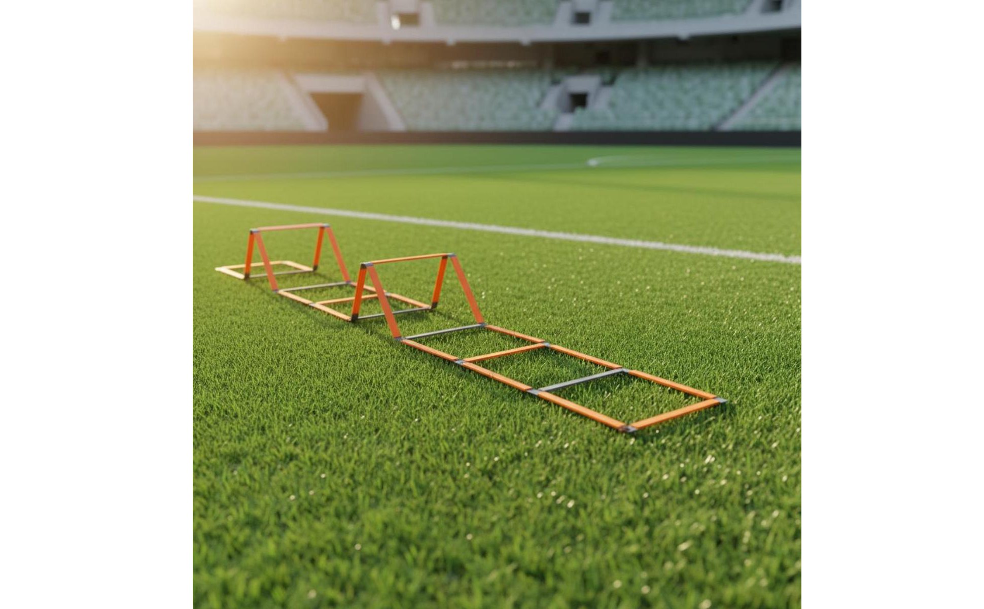 Coordination Training Ladder Multifunctional Agility Hurdle Ladder Fixed Frame