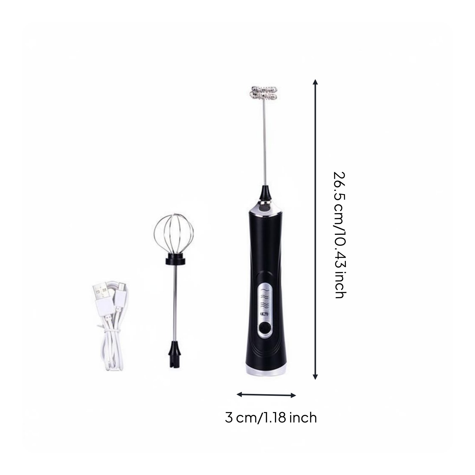 Multi-Purpose Wireless Milk Frother Easy to Use Milk Frother Whisk Overheat Protection for Baking