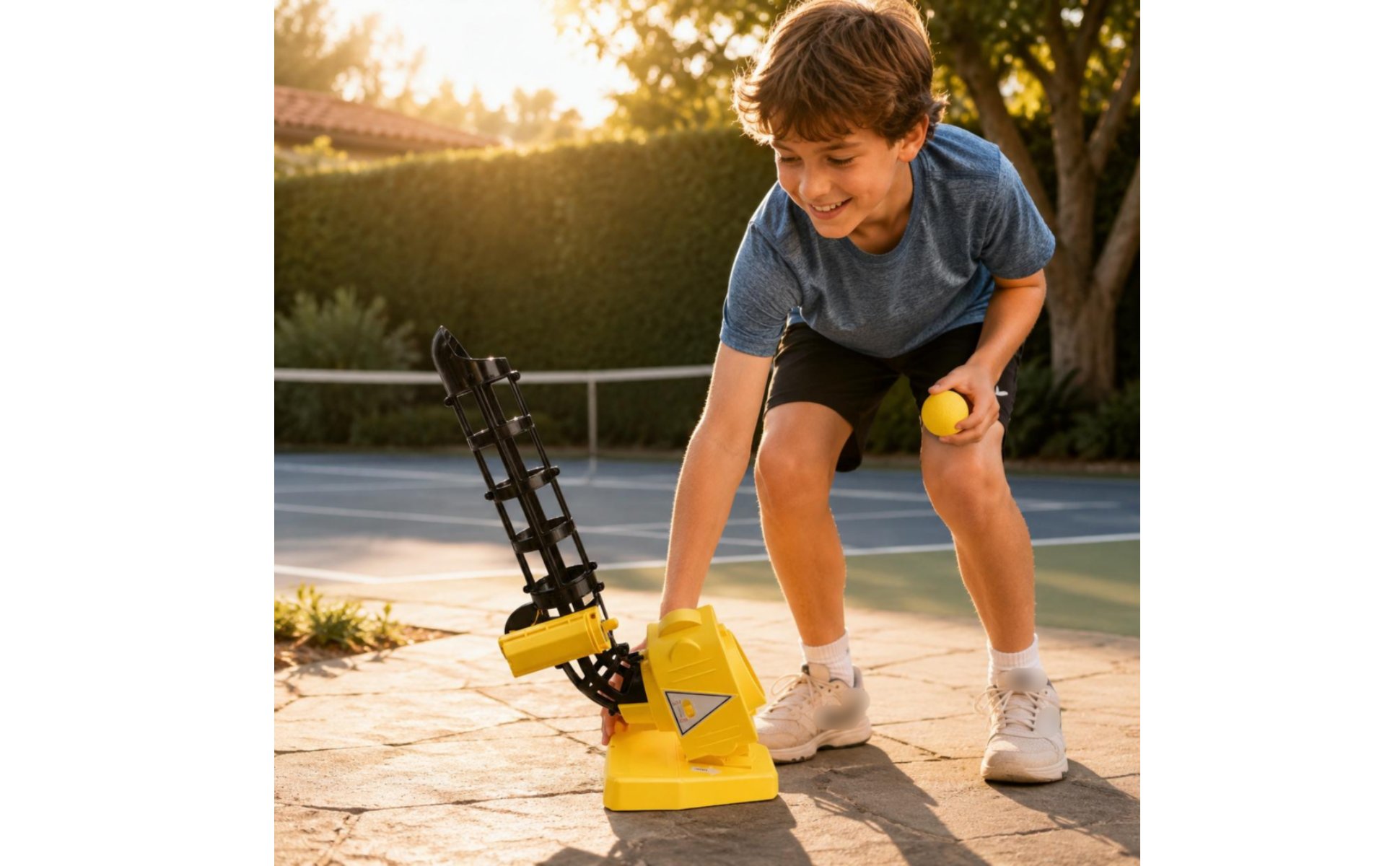 Baseball- und Tennisballwerfer Schräges Rohrdesign Automatischer Baseballwerfer