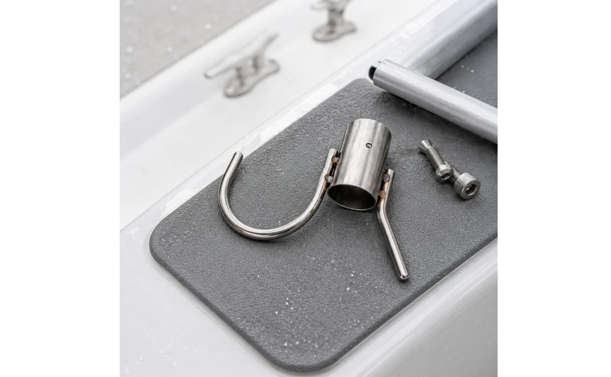 Boat Support Rod Rounded Stainless Steel Boat Hook Polished