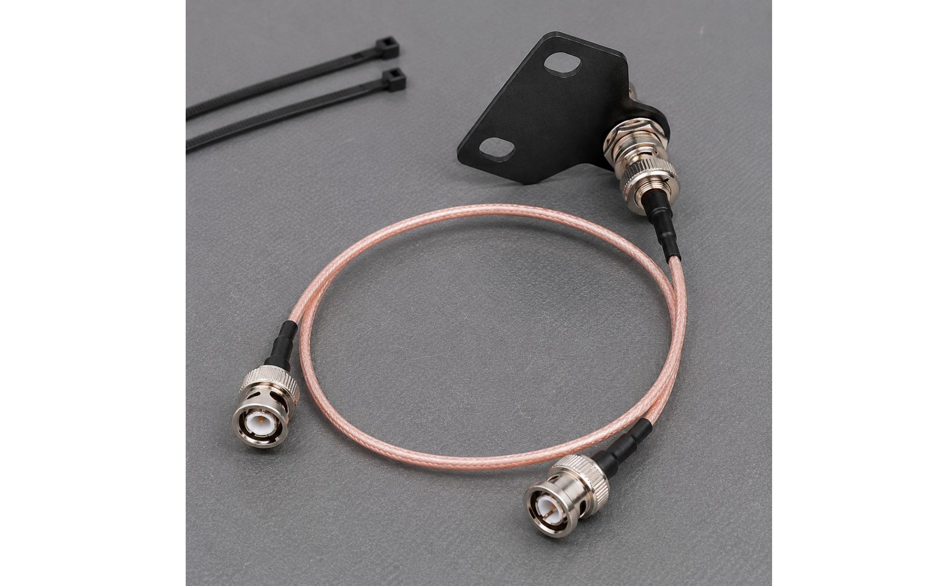 2 Pieces Cavo Prolunga Antenna BNC Metallo Nero Cavo Prolunga RG316 Fori Asolati