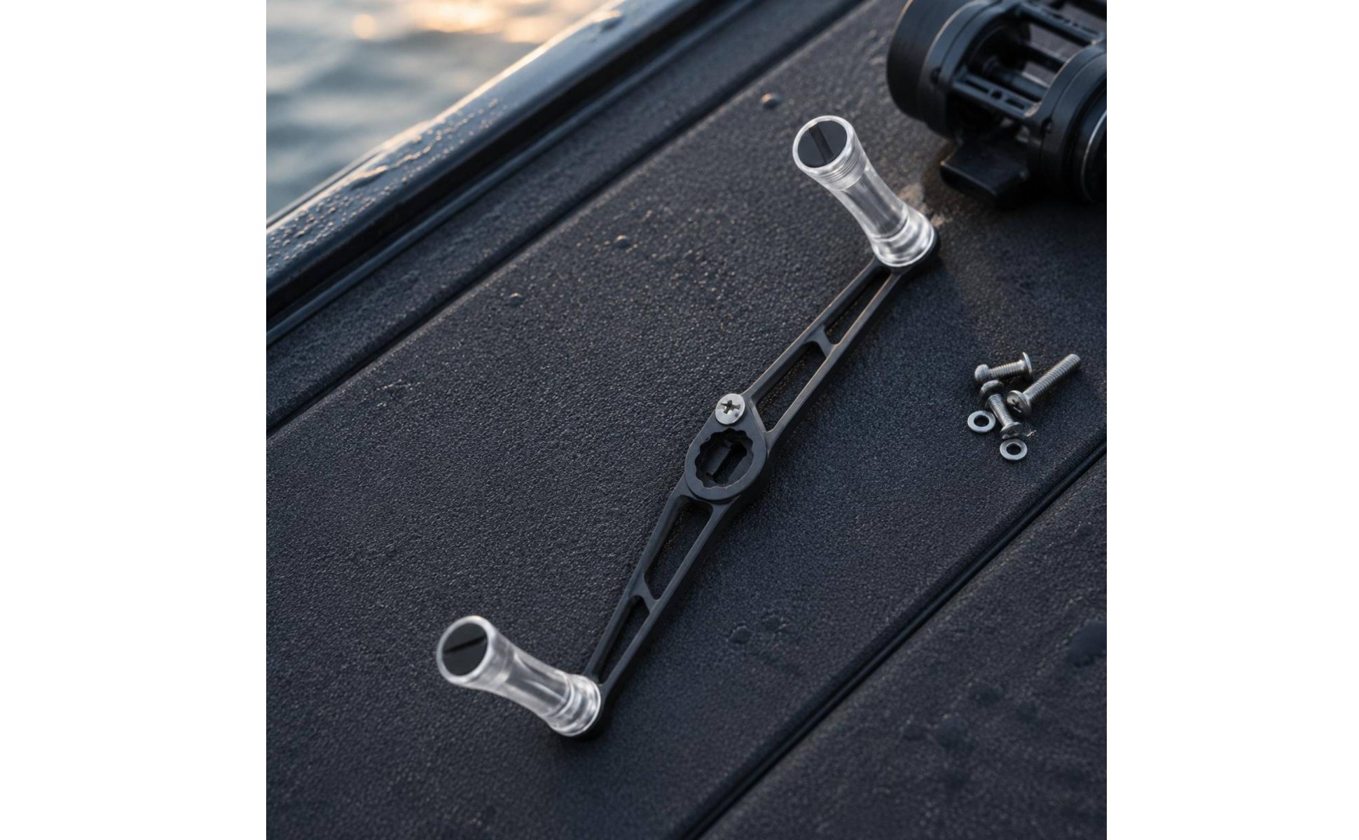 Reel Handle with Knobs Aluminum Alloy Baitcaster Replacement Handle