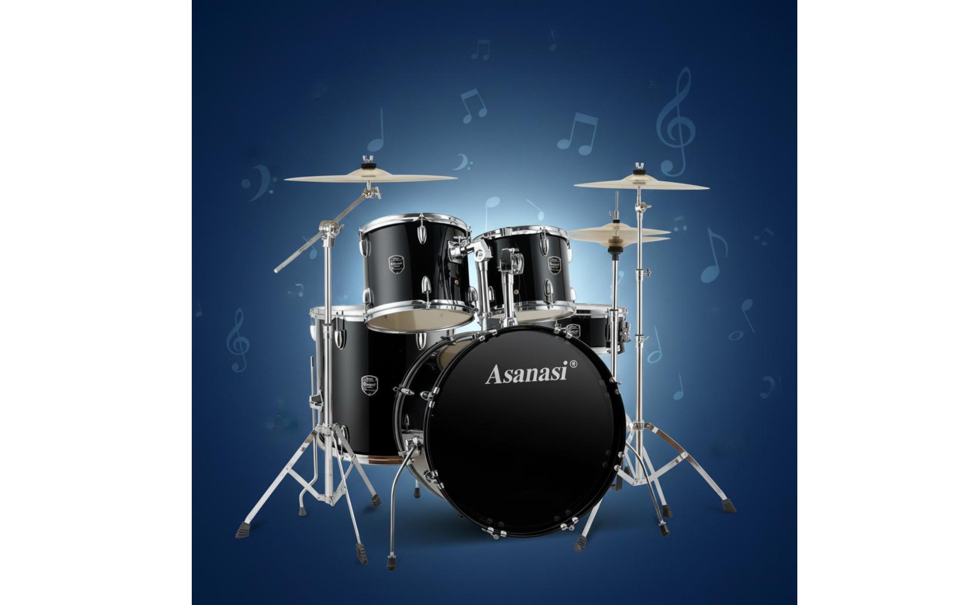 Includes Cymbals 5-Piece Drum Set Adult and Child Use Beginner Drum Set Professional Play Musical Instrument Wood Shells for Beginners, Adults, Children