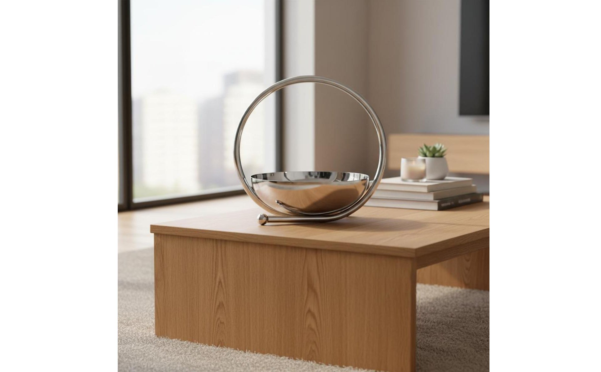 Round Mirror Tray Mirrored Finish Stainless Steel Tray Polished Surface