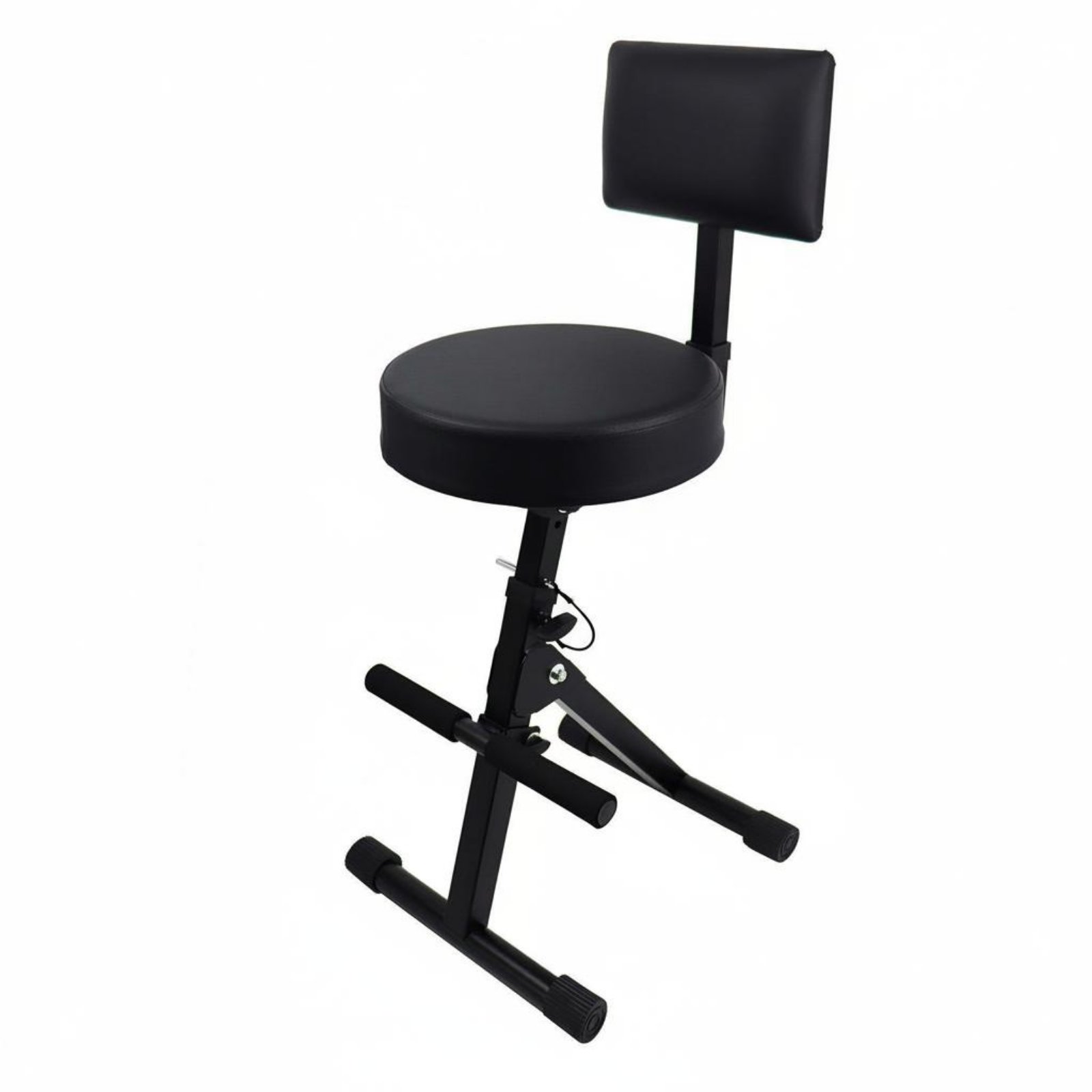 Backrest Guitar Stool Footrest Folding Guitar Stool Heavy-Duty Musical Equipment for Practice Room