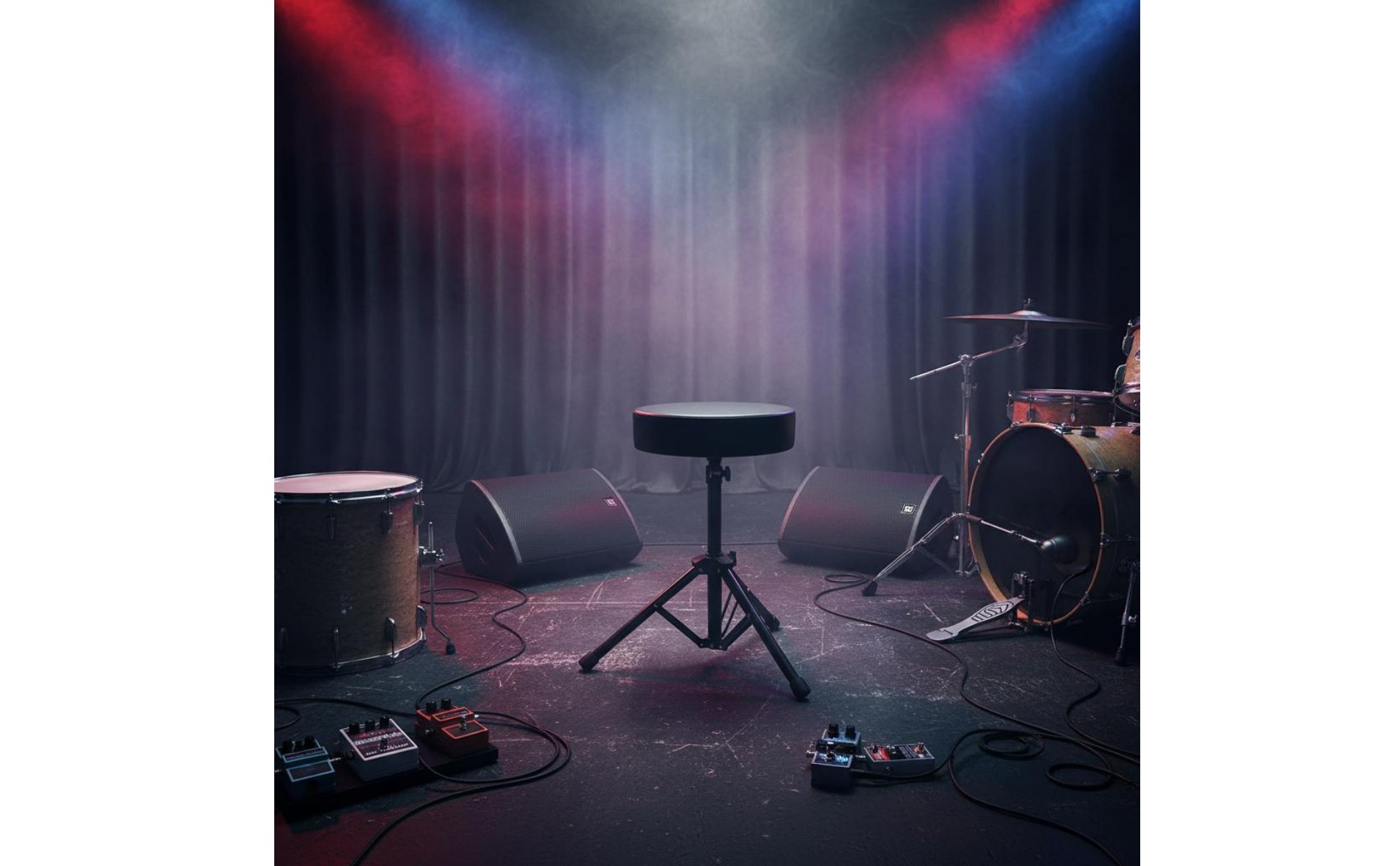 Electronic Drum Stool Rotatable Rotating Drum Seat Comfortable Cushion for Stage