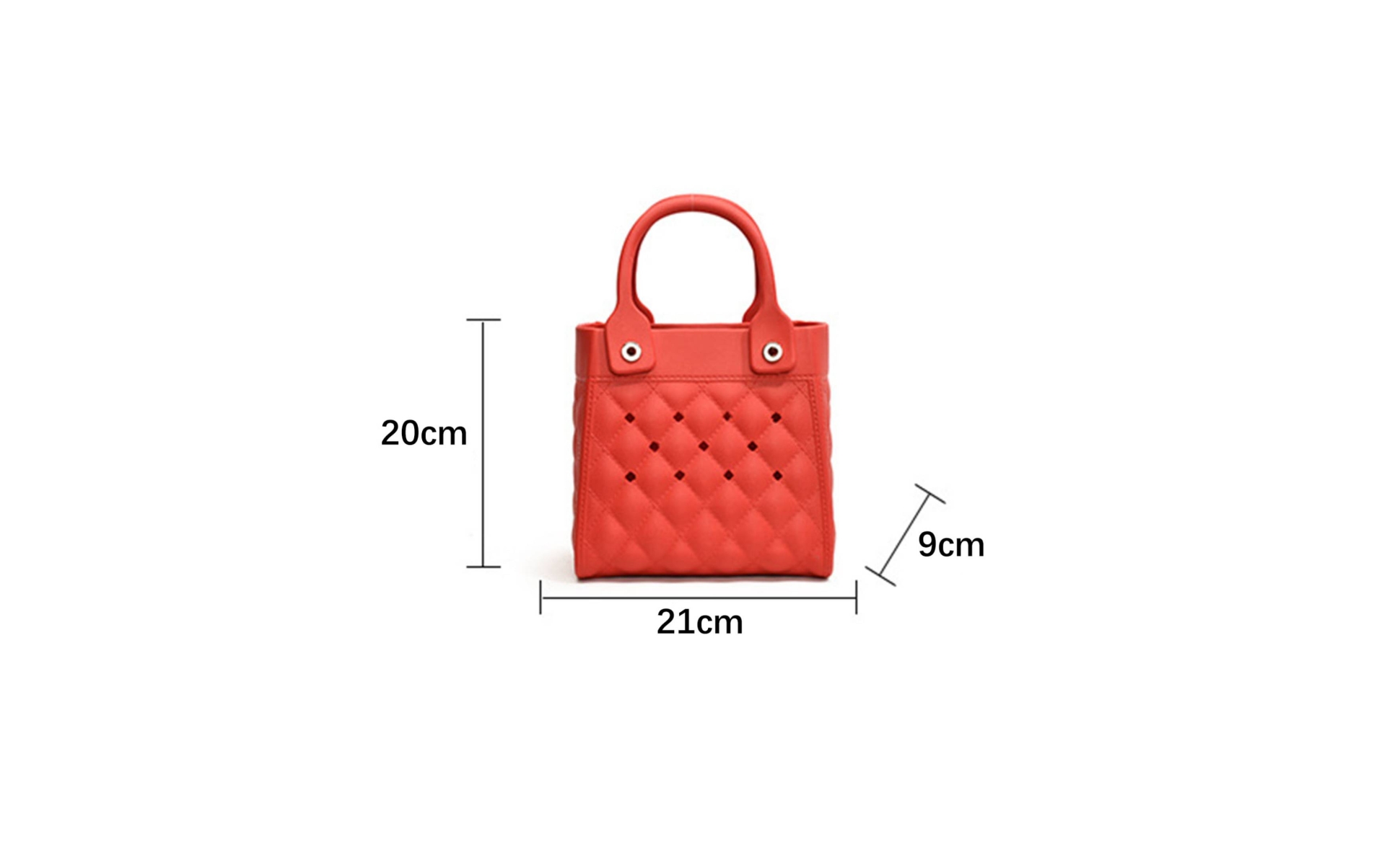Quilted Tote Handbag Cutout Feature uncoveredTop Tote Handbag Reinforced Side