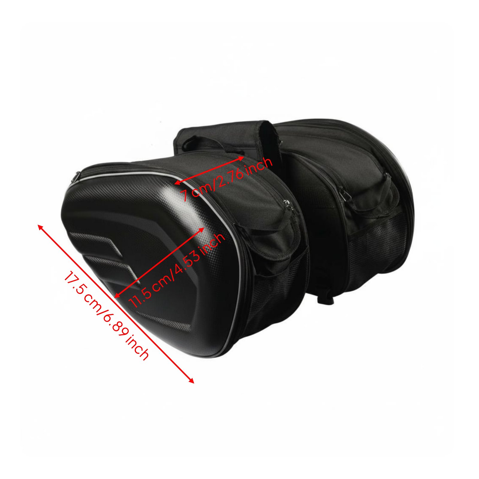 Waterproof Motorcycle Saddlebag Reflective Mark Motorbike Travel Saddle Bag Shoulder Strap Motorcycle Pannier Bag for Long-Distance Riders, Long Trips