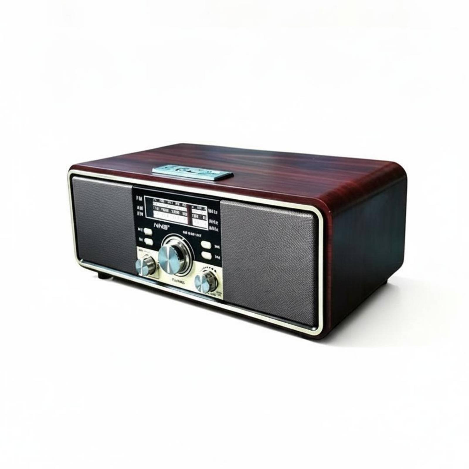Vintage Wood Radio Card Playback Retro Bluetooth Radio Built-in Speakers