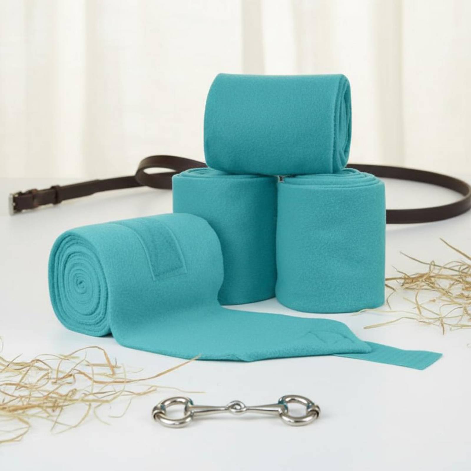 4 Pieces Polo Wraps Soft Equestrian Gear Plain