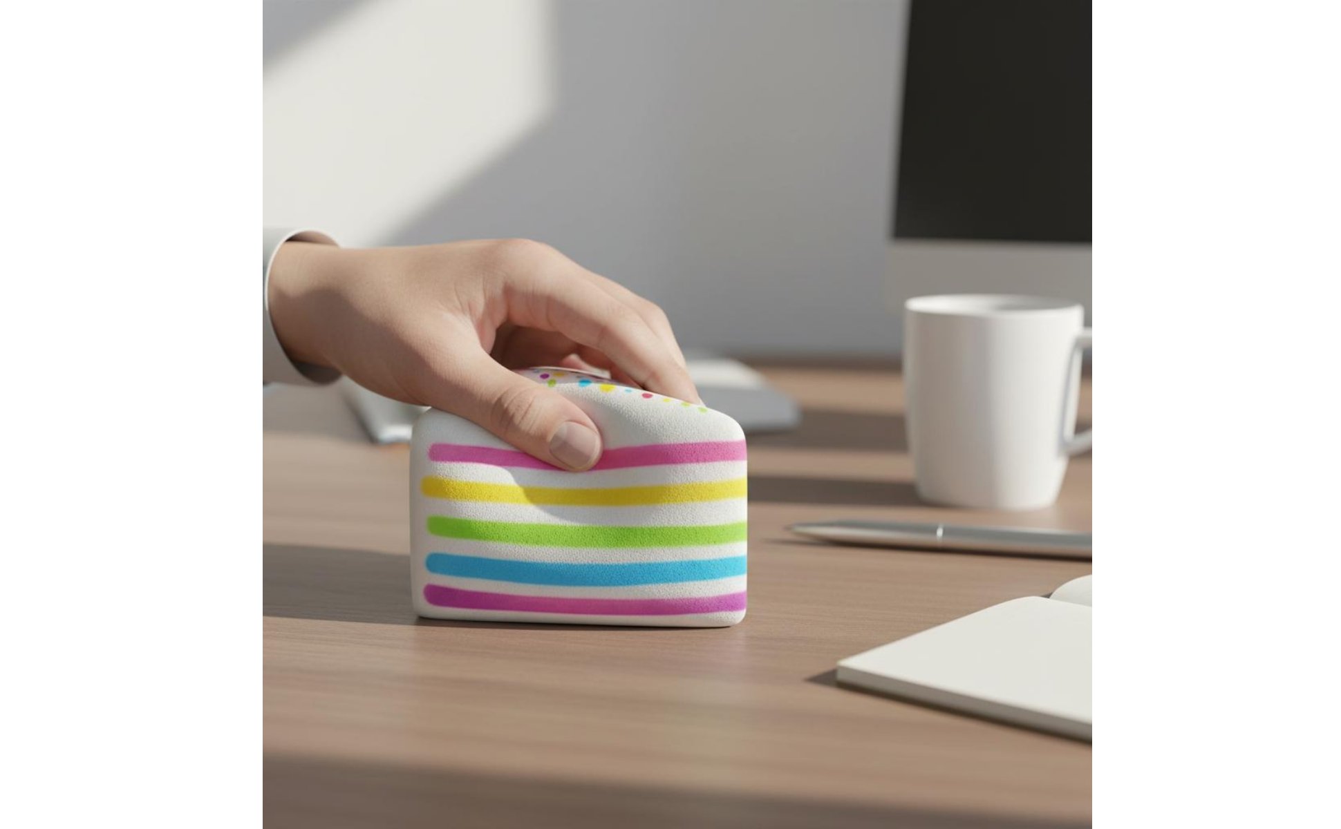 Rainbow Cake Squishy Multicolored Dots Cake Squishy Soft