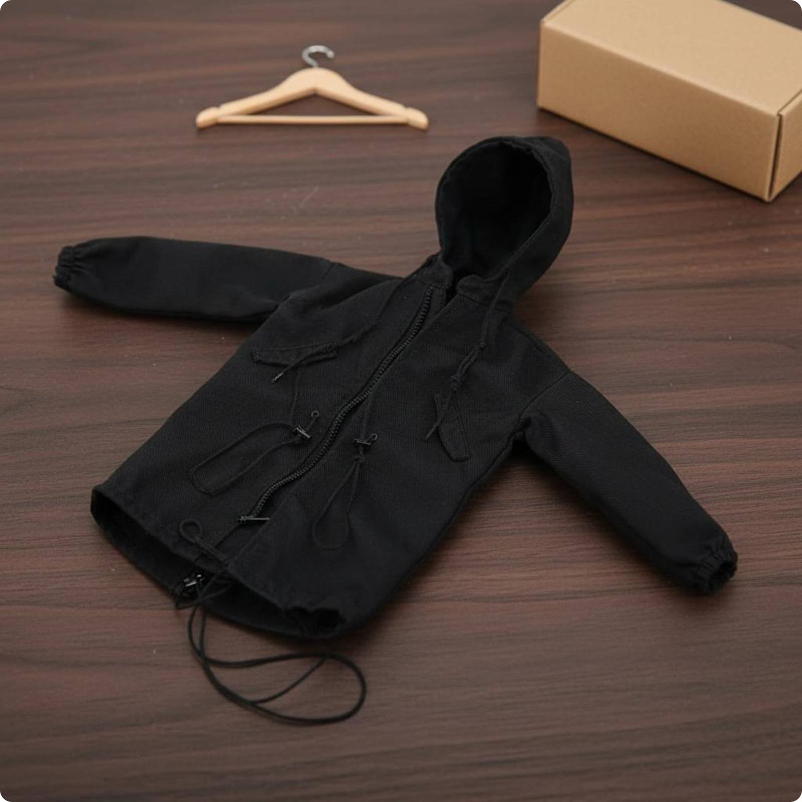 1/6 Doll Jacket Easy to Put on Doll Windbreaker Zip Front for Collection