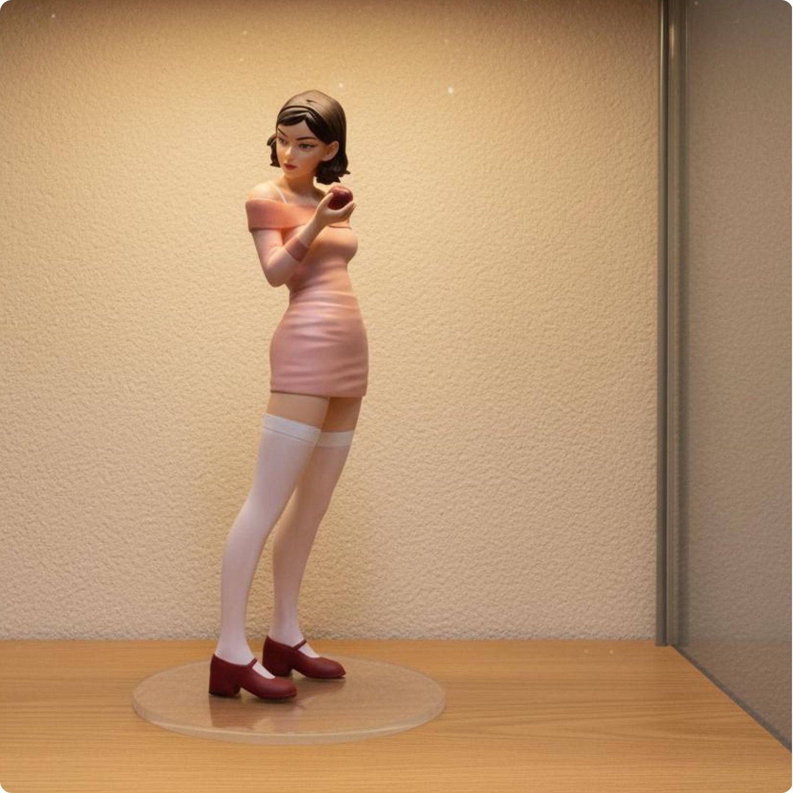 Short Hair Girl Figurine Detailed Paint Finish Mini Scale Female Model