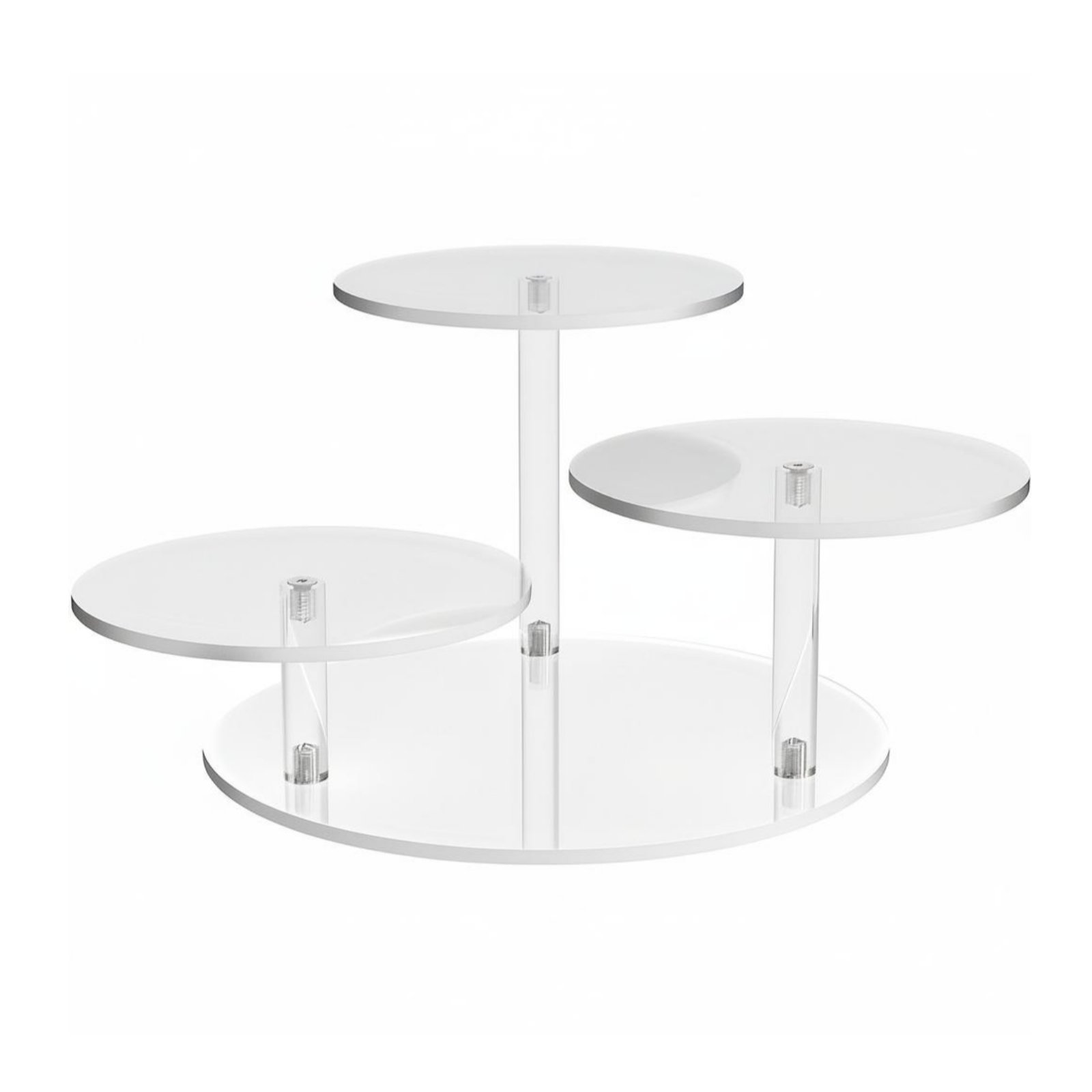 3 Tier Acrylic Display Stand Space-Saving Acrylic Display Shelf Sturdy Home Storage for Toy Builders